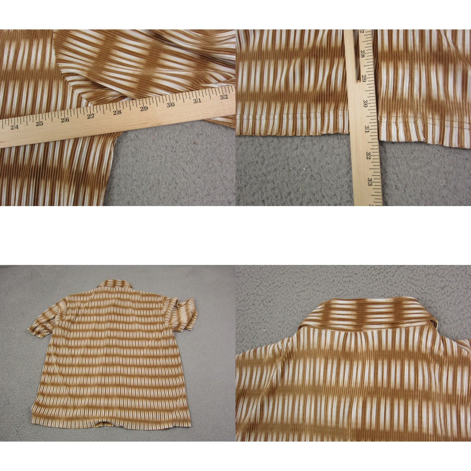 Vintage Damante Shirt XL Brown 90s Vintage Geometric Button-Up Mens Short Sleeve Collared Size US XL / EU 56 / 4 - 8 Thumbnail
