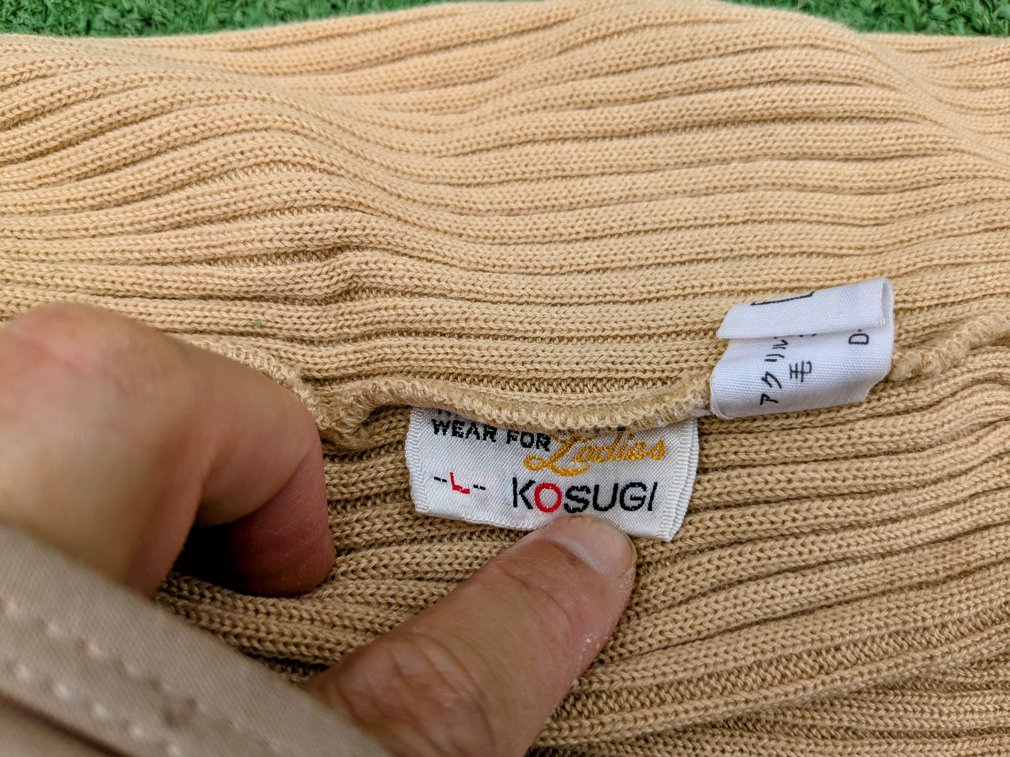 Designer VTG Petite Ladies Kosugi Ribbed Knit Turtleneck Fitted Top Size L / US 10 / IT 46 - 5 Thumbnail