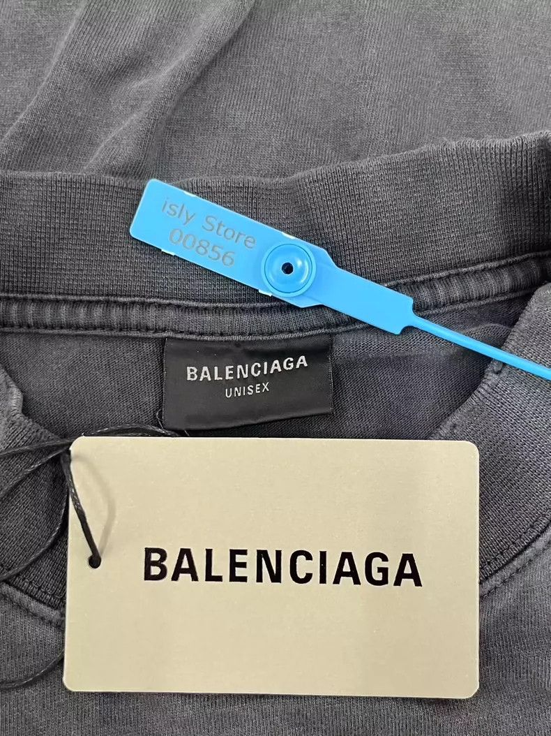 Balenciaga Balenciaga Logo Crew Neck Shoulder Short Sleeve Tee Size US S / EU 44-46 / 1 - 5 Thumbnail