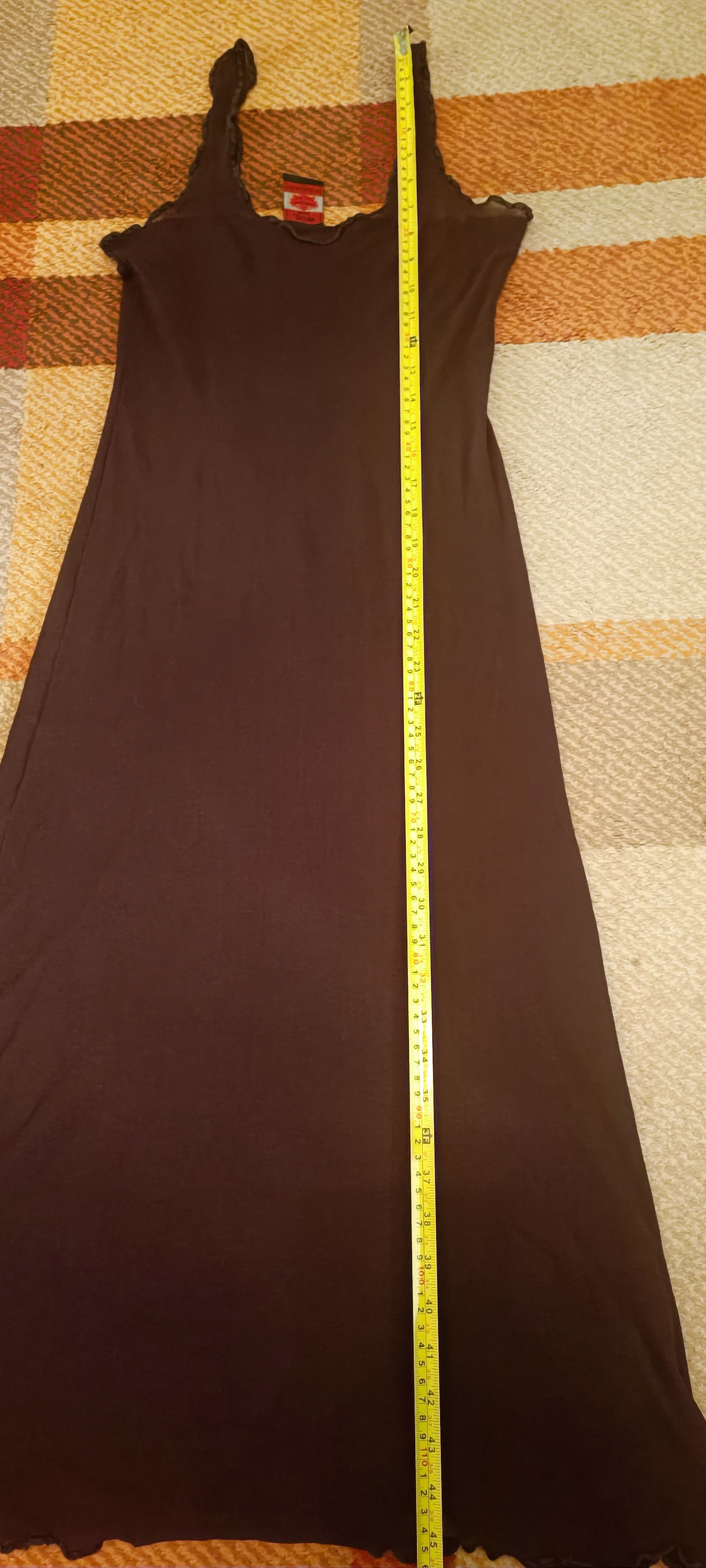 Jean Paul Gaultier 90's - Brown maxi mesh dress with embroidery Size M / US 6-8 / IT 42-44 - 23 Thumbnail