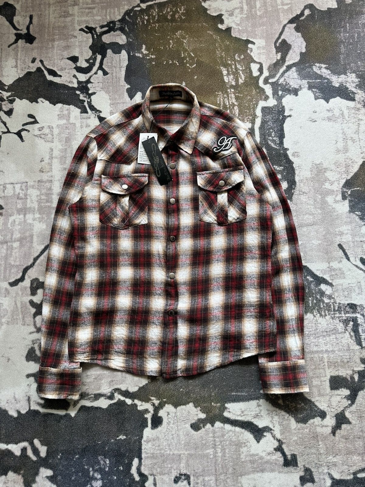 In The Attic 00's In The Attic shadow plaid shirt Size US M / EU 48-50 / 2 - 1 Thumbnail
