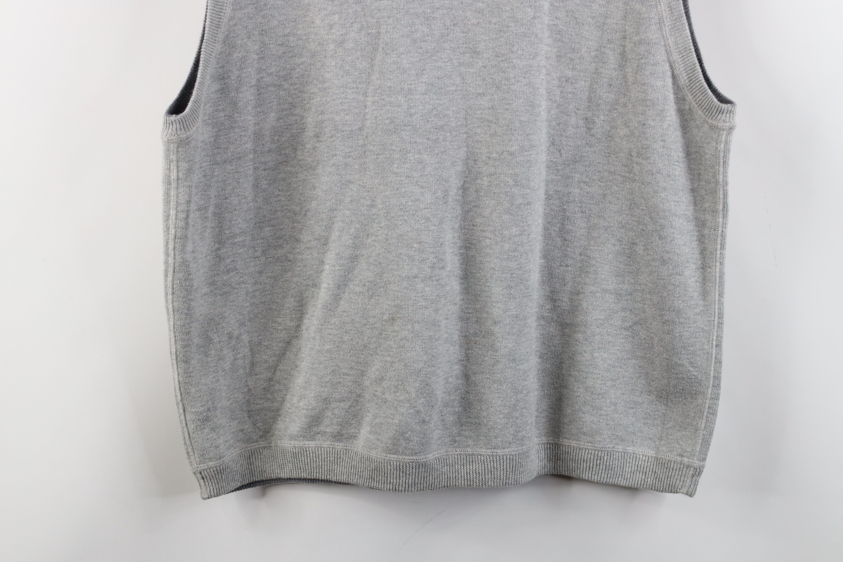 Eddie Bauer × Vintage Vintage Eddie Bauer Reversible Cotton Knit Sweater Vest Gray Size US XL / EU 56 / 4 - 11 Thumbnail