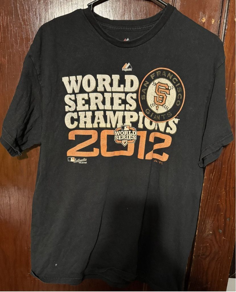 Majestic San Francisco Giants 2012 World Series Champs T-Shirt Sz L Size US L / EU 52-54 / 3 - 1 Thumbnail