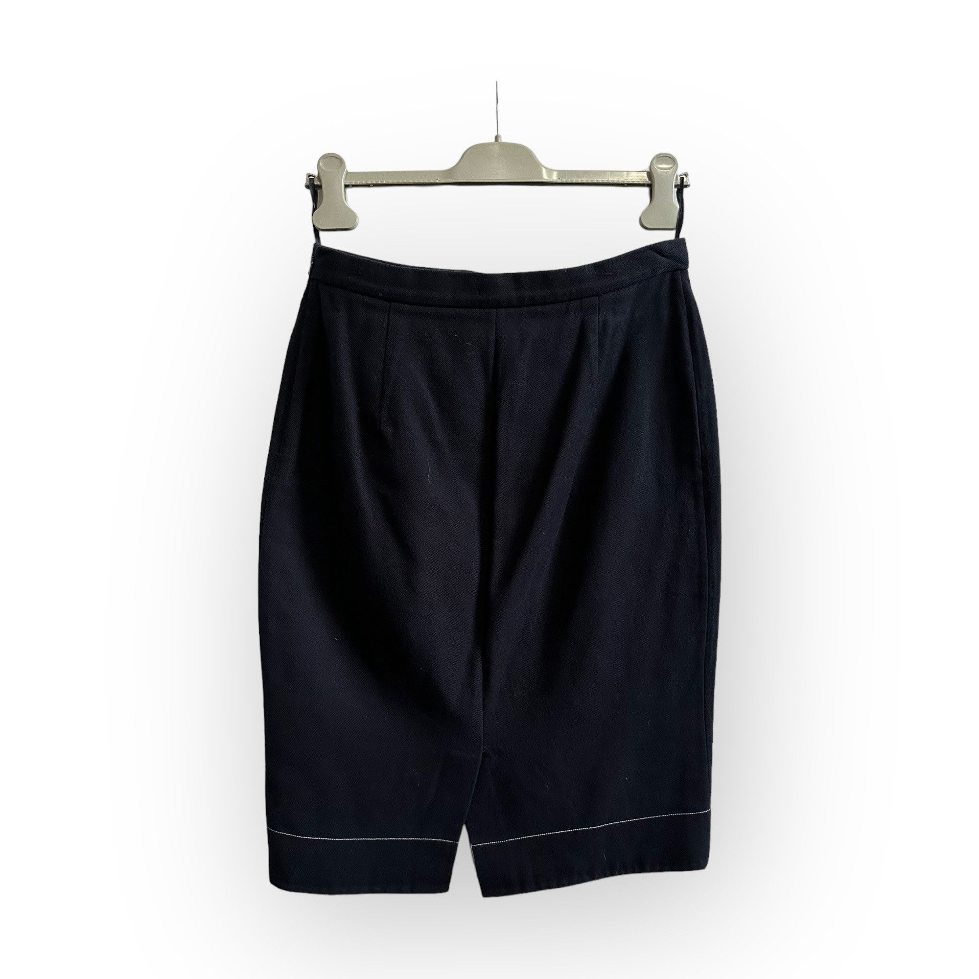Prada Vintage Prada Pencil Skirt, Navy, Size 46 Italy, 2001 S/S Size 32" / US 10 / IT 46 - 2 Thumbnail