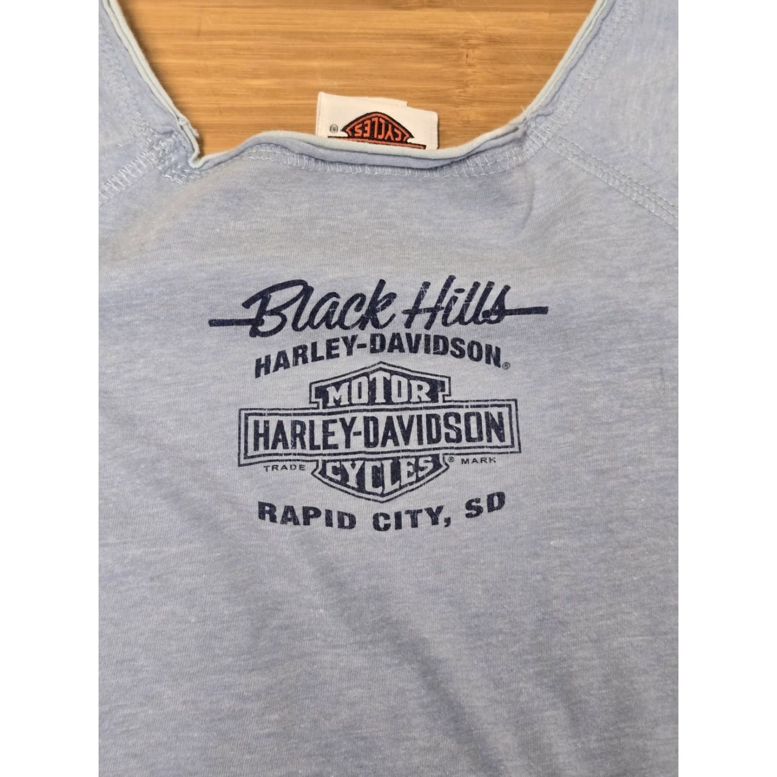 Harley Davidson VINTAGE Harley-Davidson Shirt Womens Large Blue American Legends Motorcycle 2006 USA Size L / US 10 / IT 46 - 7 Thumbnail