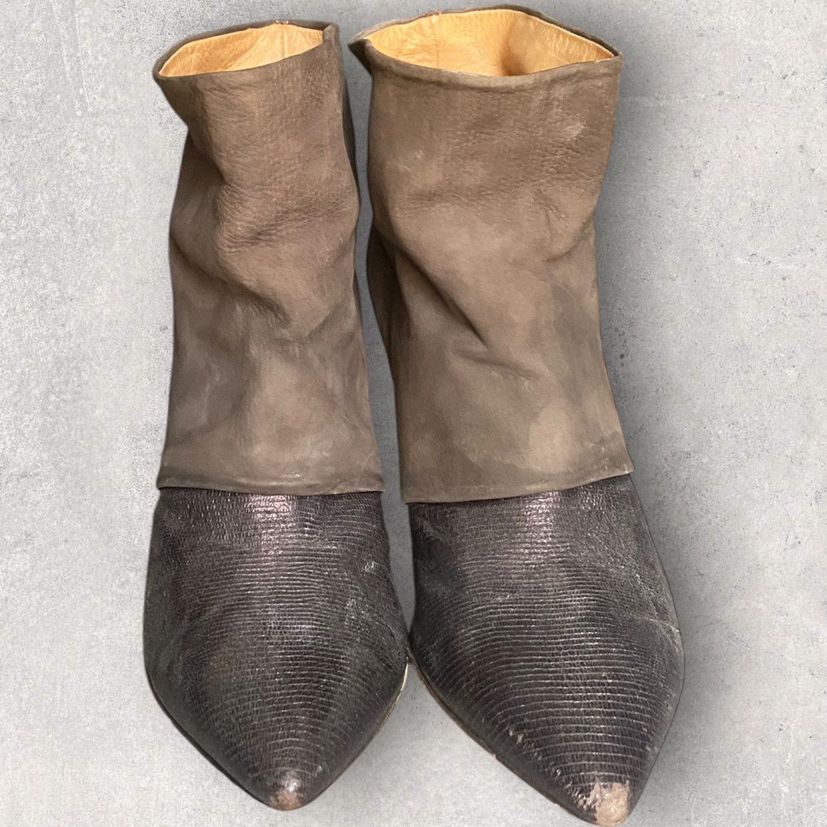 Maison Margiela Margiela Brown Metallic Ankle Boots Size US 6 / IT 36 - 2 Thumbnail