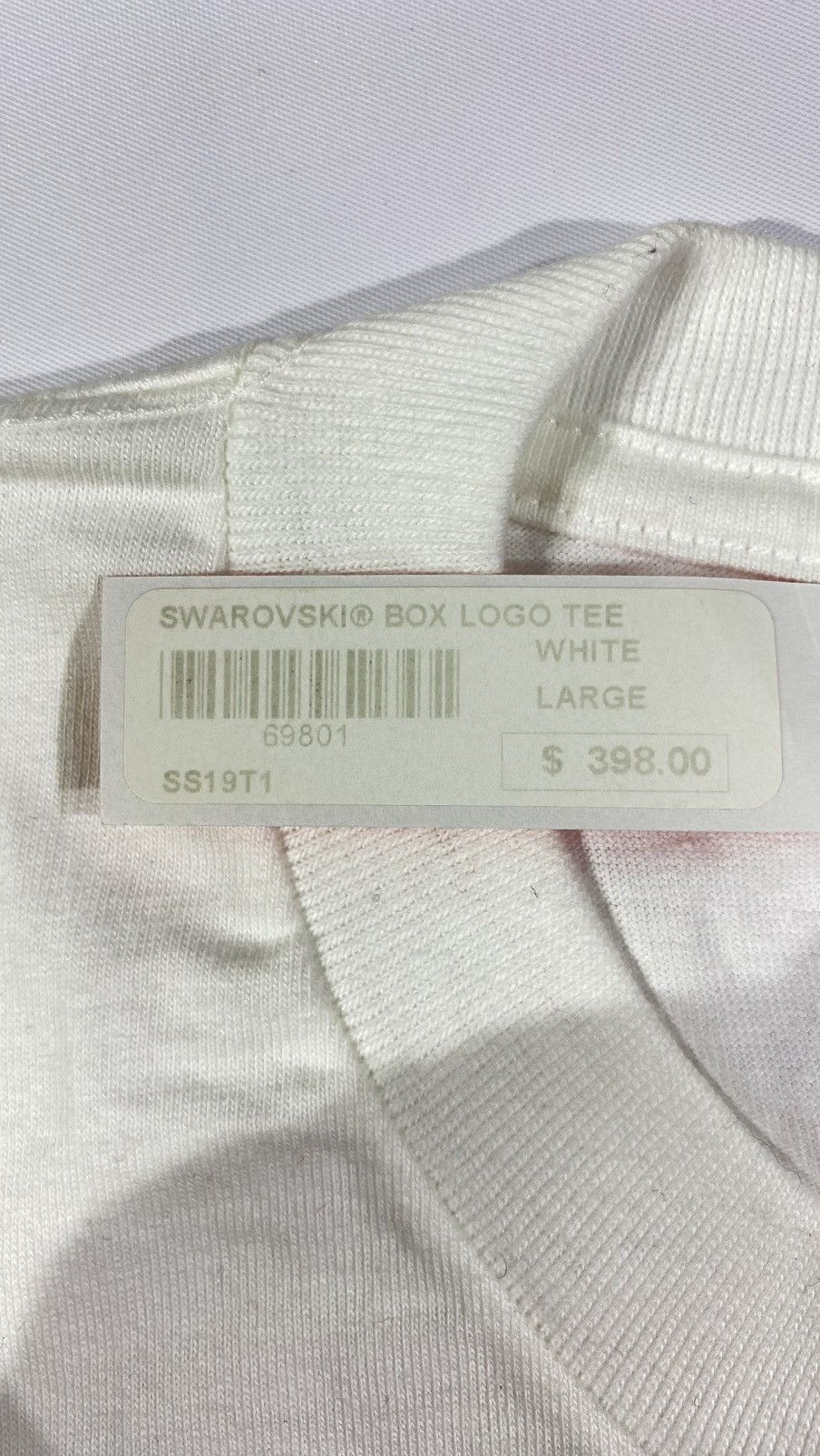 Supreme × Swarovski Supreme X Swarovski L Box Logo T-Shirt White Size US L / EU 52-54 / 3 - 6 Thumbnail