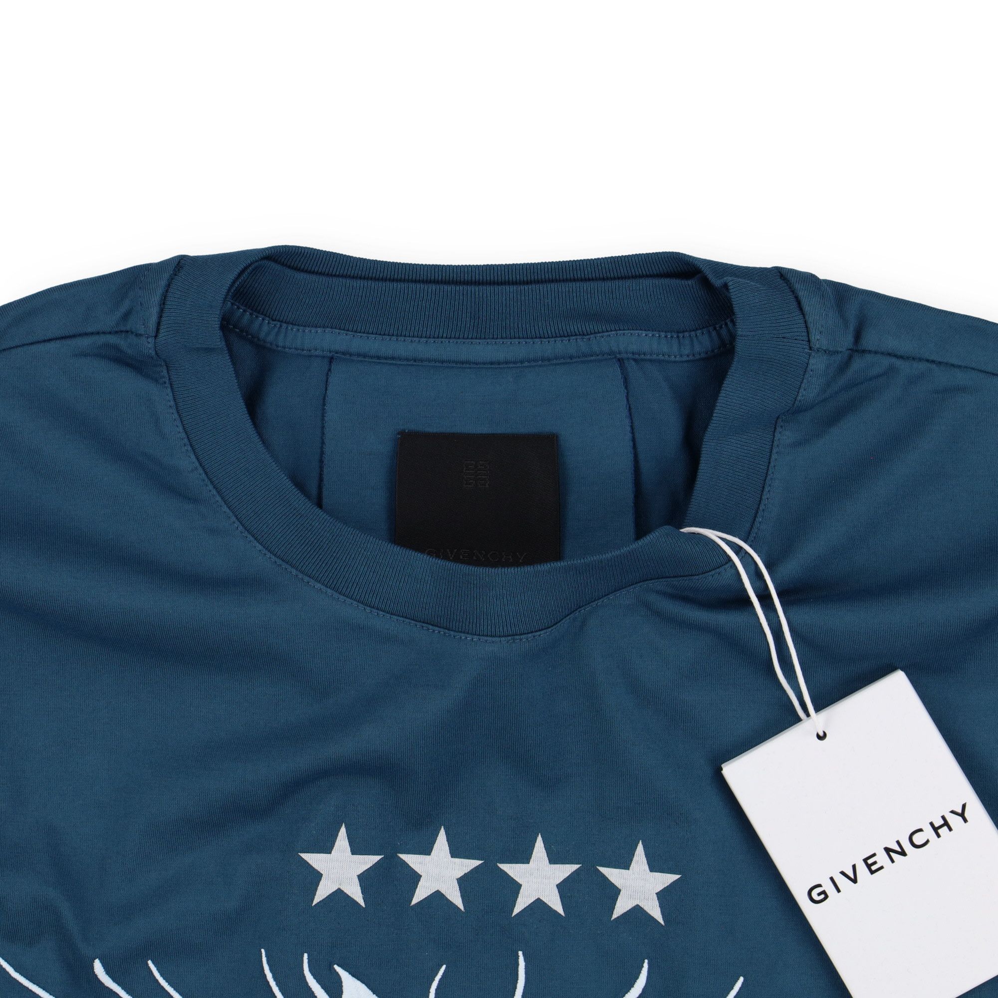 Givenchy Blue Layered Embroidered Multi Logo T-Shirt Size US M / EU 48-50 / 2 - 5 Thumbnail