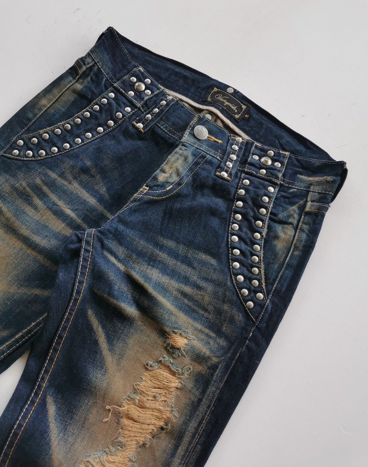 Vanquish Vanquish Mudwash Bootcut Distressed Jeans Size US 30 / EU 46 - 3 Thumbnail