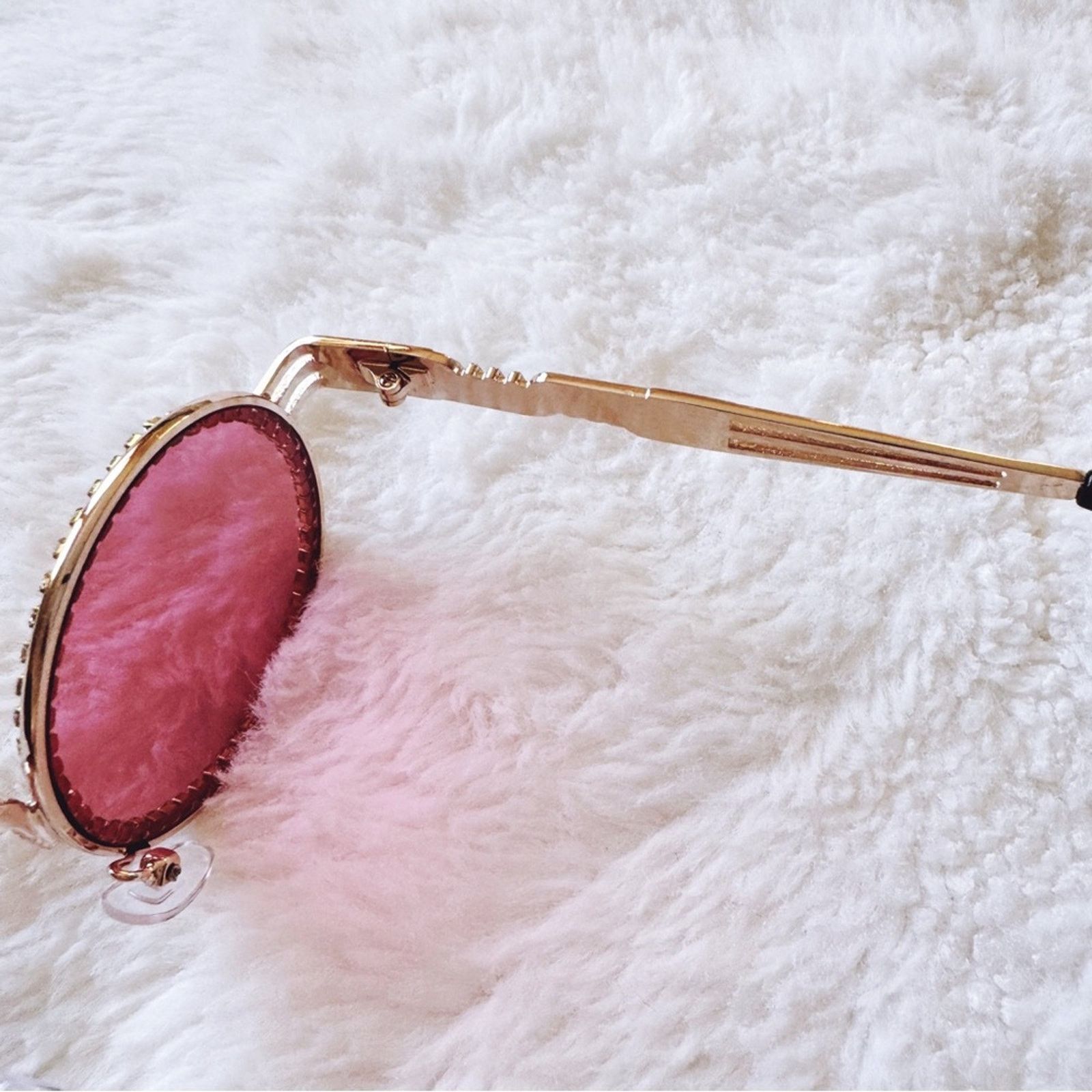 Other Kate Clear Pink Round Sunglasses Size ONE SIZE - 10 Thumbnail