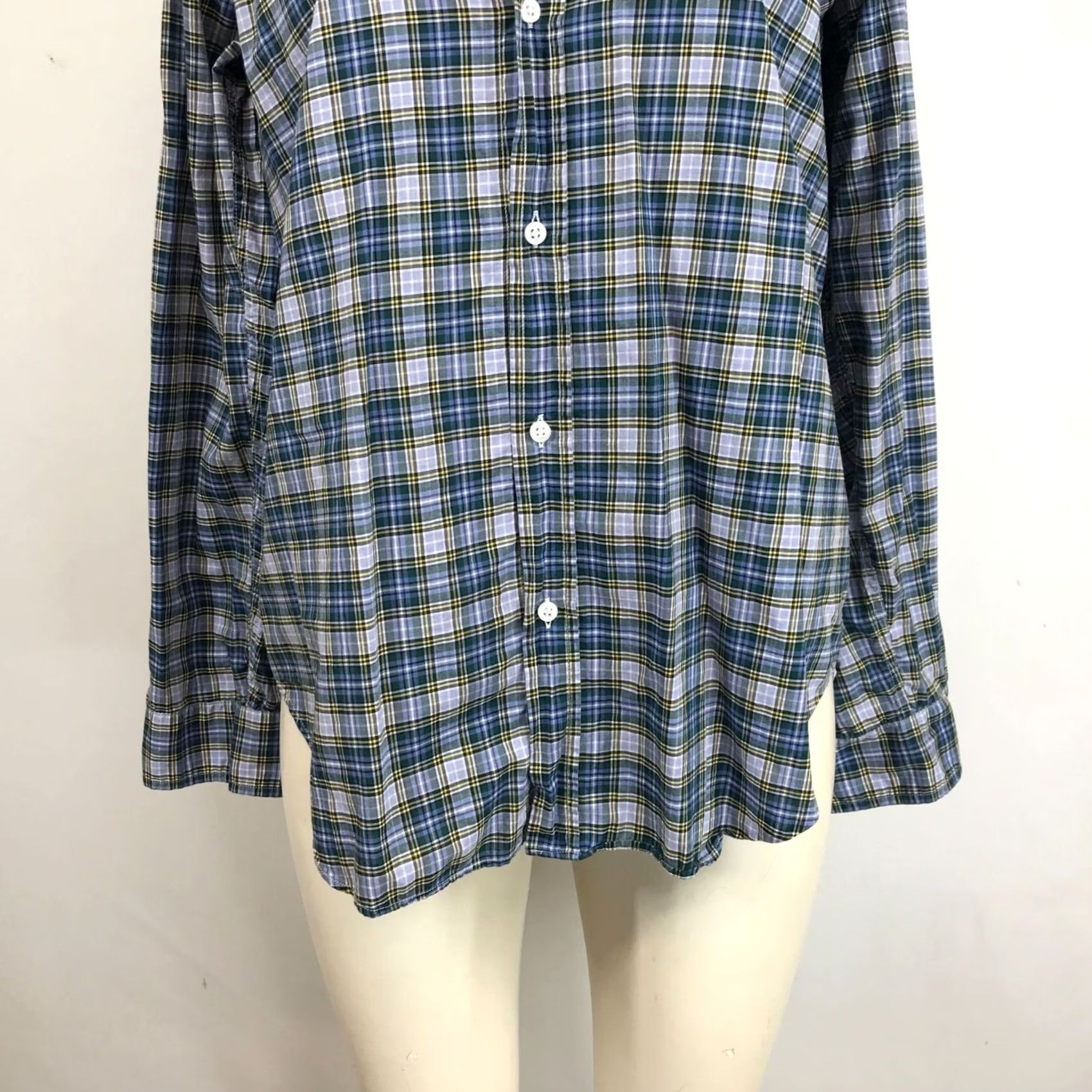 Frank & Eileen FRANK & EILEEN Shirt Womens M Blue Plaid Long Sleeve Button Up Cotton Top Button-Up Casual Spring Fall Summer Womens Size M / US 6-8 / IT 42-44 - 3 Thumbnail