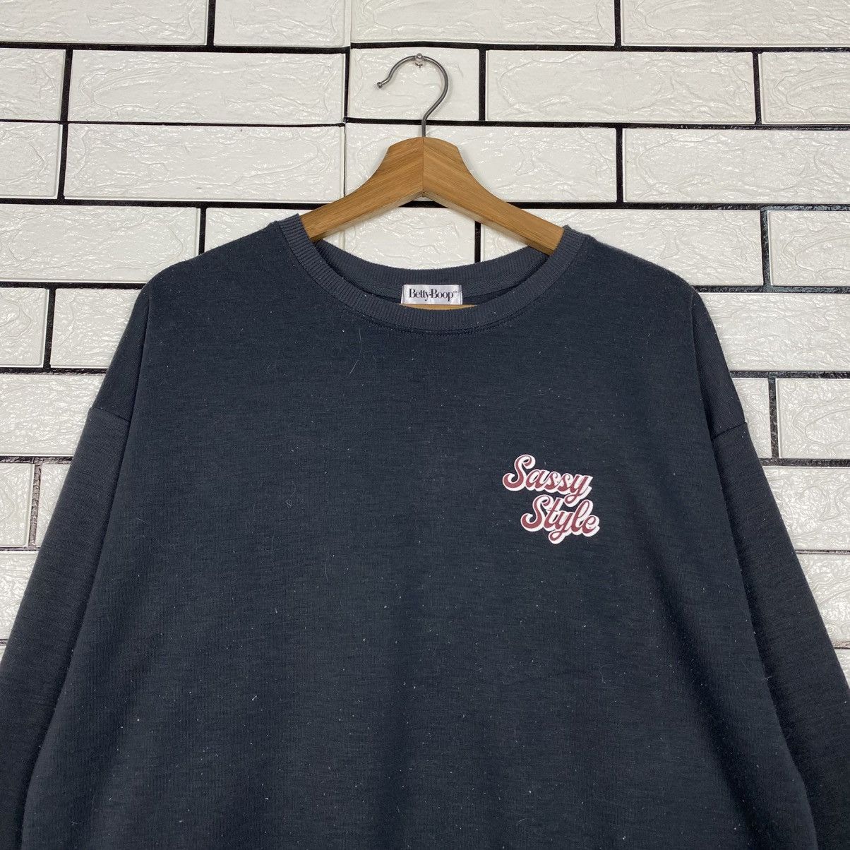 Japanese Brand Vintage Sweatshirt Betty Boop Big Logo Size US M / EU 48-50 / 2 - 4 Thumbnail