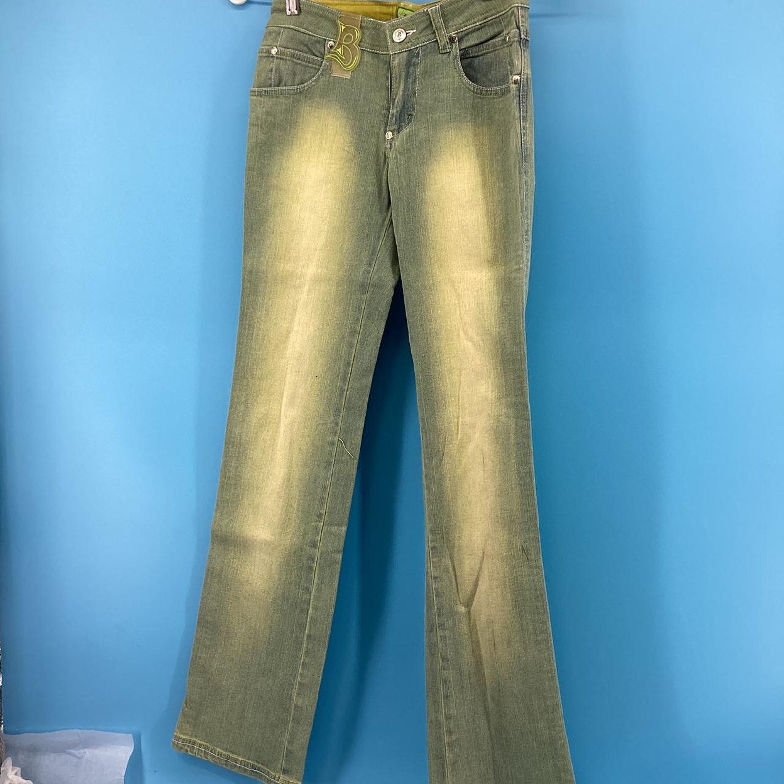 Other Raw blue ladies jeans unique Size 23" - 1 Thumbnail