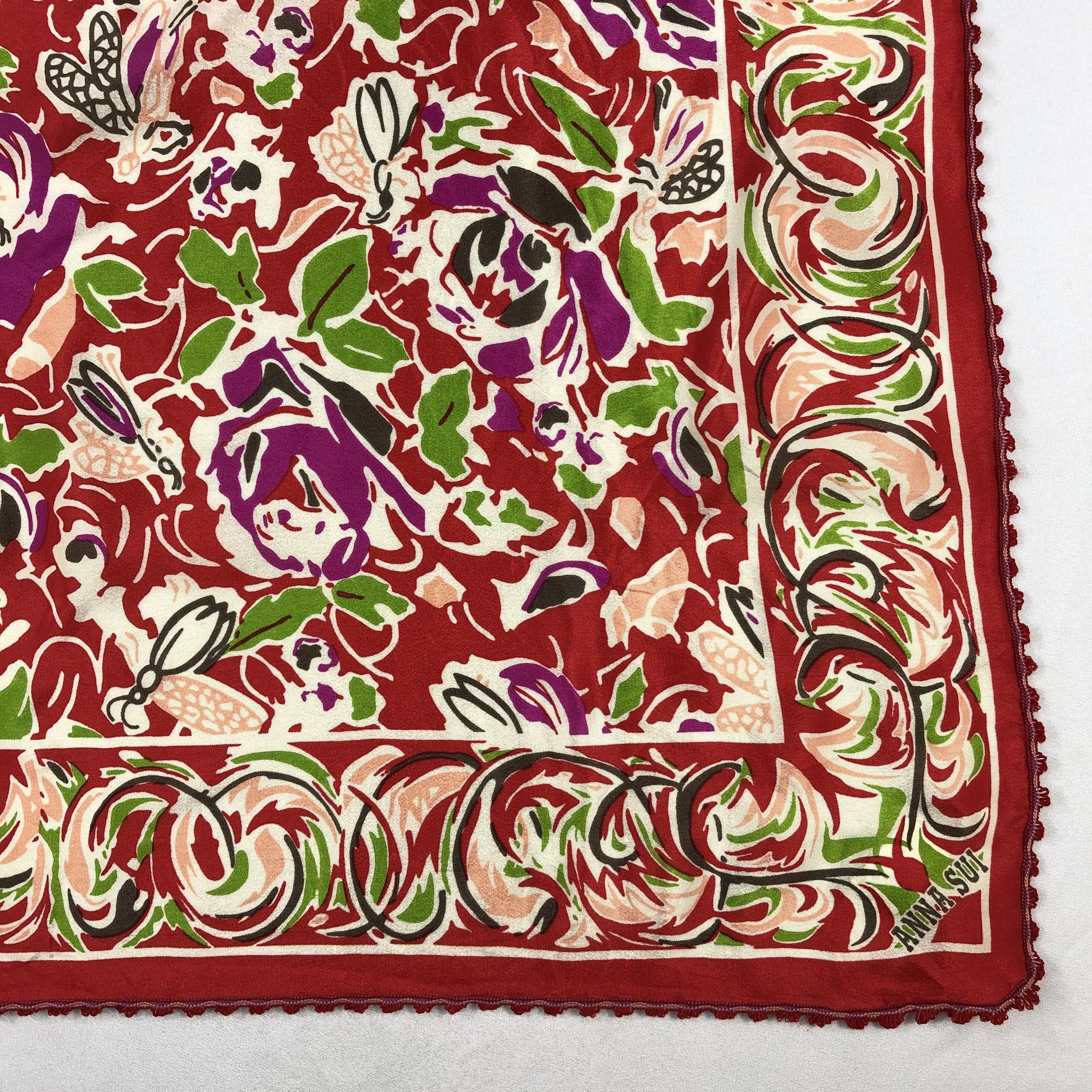 Anna Sui Vintage Anna Sui Silk Scarf Size ONE SIZE - 4 Thumbnail