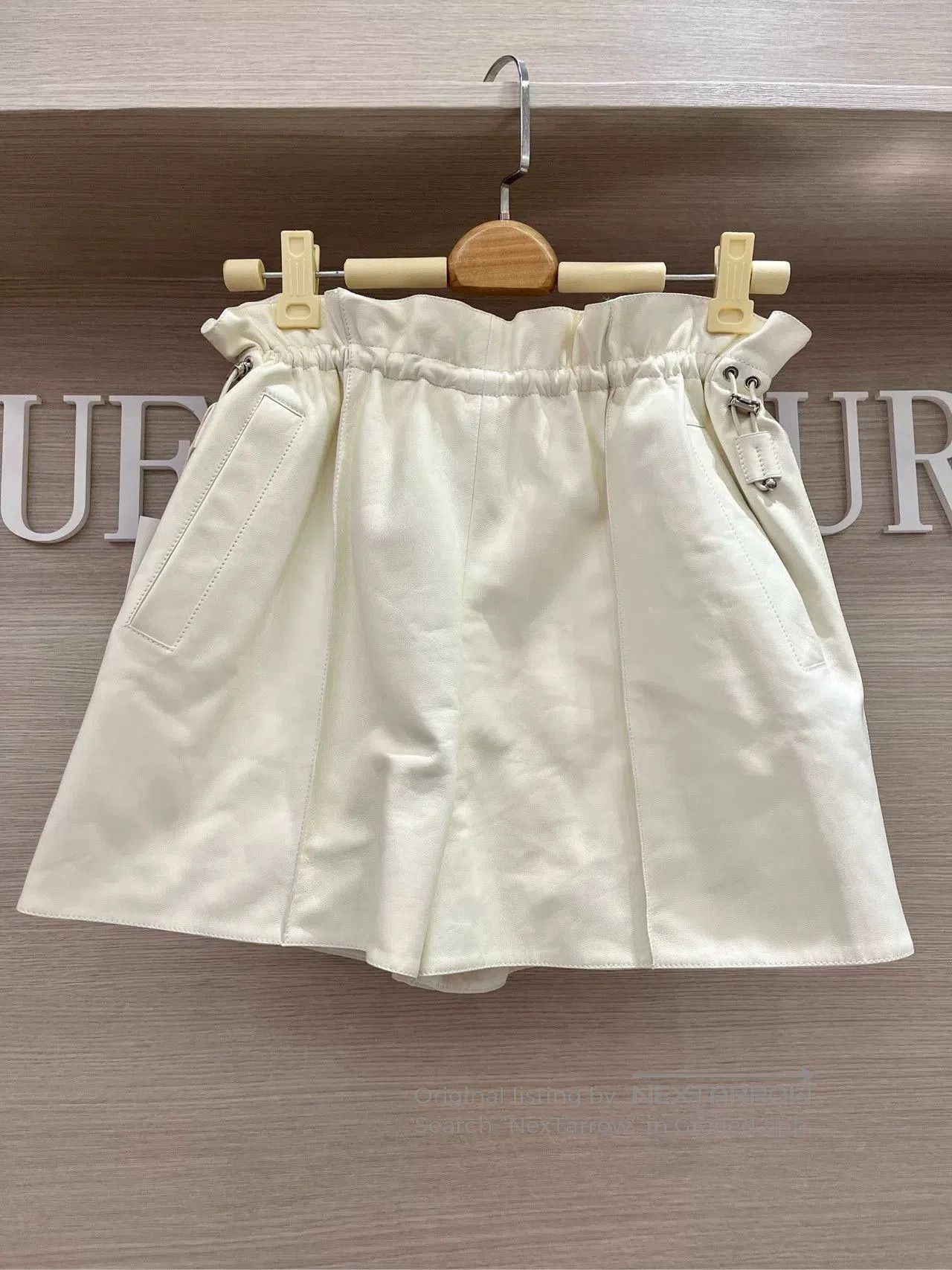 Hermes Hermes White Leather Shorts 34. Size US 34 / EU 50 - 1 Thumbnail