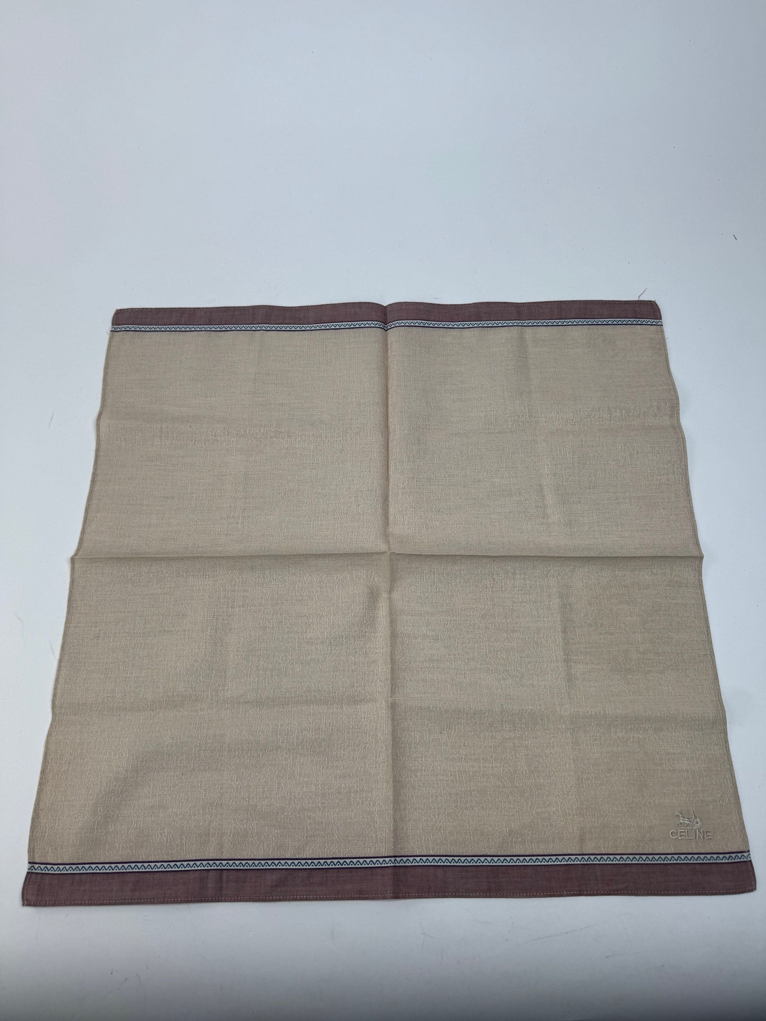 Celine Vintage Scarf Beige brown Size ONE SIZE - 1 Thumbnail