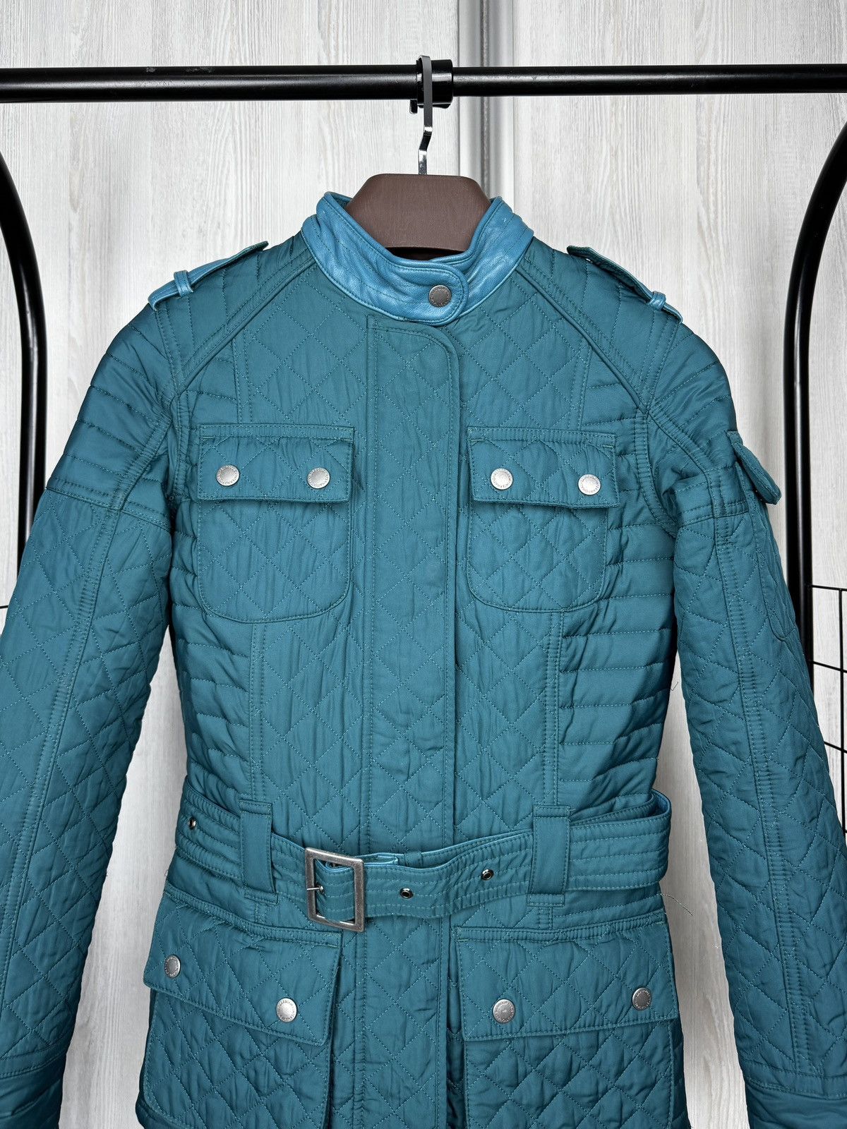 Barbour Barbour International Black Streak Quilted Leather Trim Jckt Size S / US 4 / IT 40 - 3 Thumbnail
