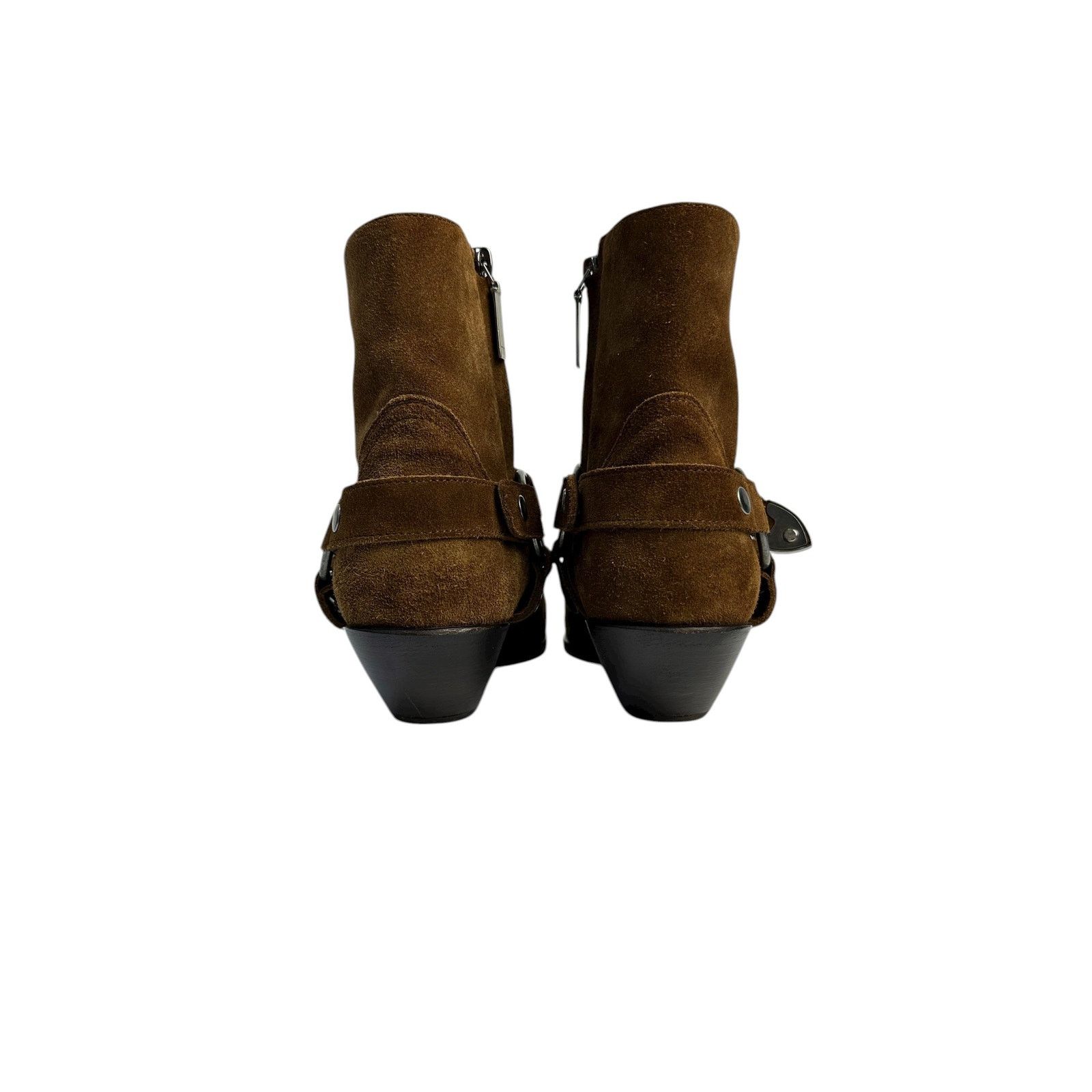 Yves Saint Laurent SAINT LAURENT Brown Suede Western Ankle Boots Sz.38.5 Size US 7.5 / IT 37.5 - 4 Thumbnail