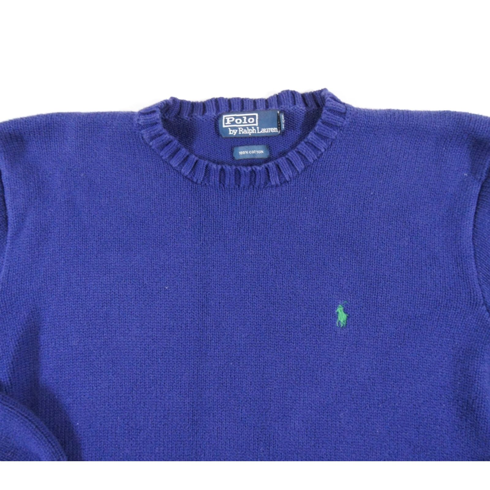 Polo Ralph Lauren VINTAGE Polo Ralph Lauren Men's Sweater XL Knit Crewneck Pullover Preppy Blue Size US XL / EU 56 / 4 - 2 Thumbnail