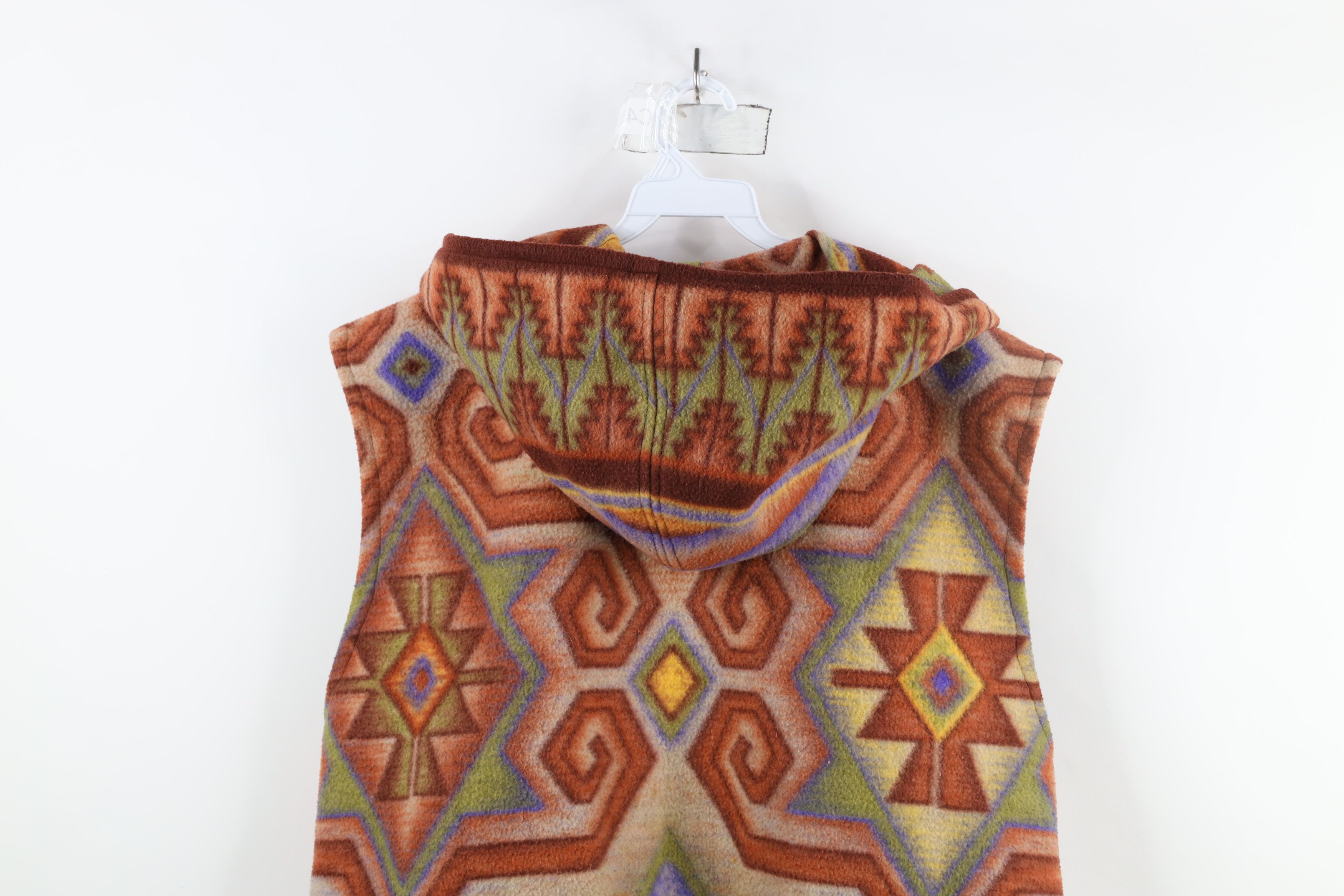 Vintage Vintage 90s Streetwear Southwestern Hooded Cardigan Vest Size XXL / US 16-18 / IT 52-54 - 10 Thumbnail
