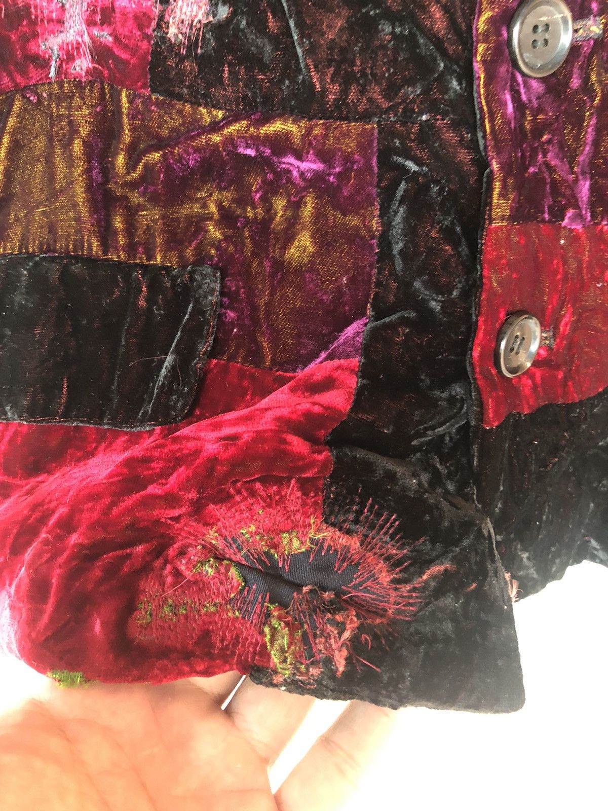 Comme des Garcons Vintage 90’s Comme Des Garçons Velvet Viscose Rayon Jacket Size M / US 6-8 / IT 42-44 - 5 Thumbnail