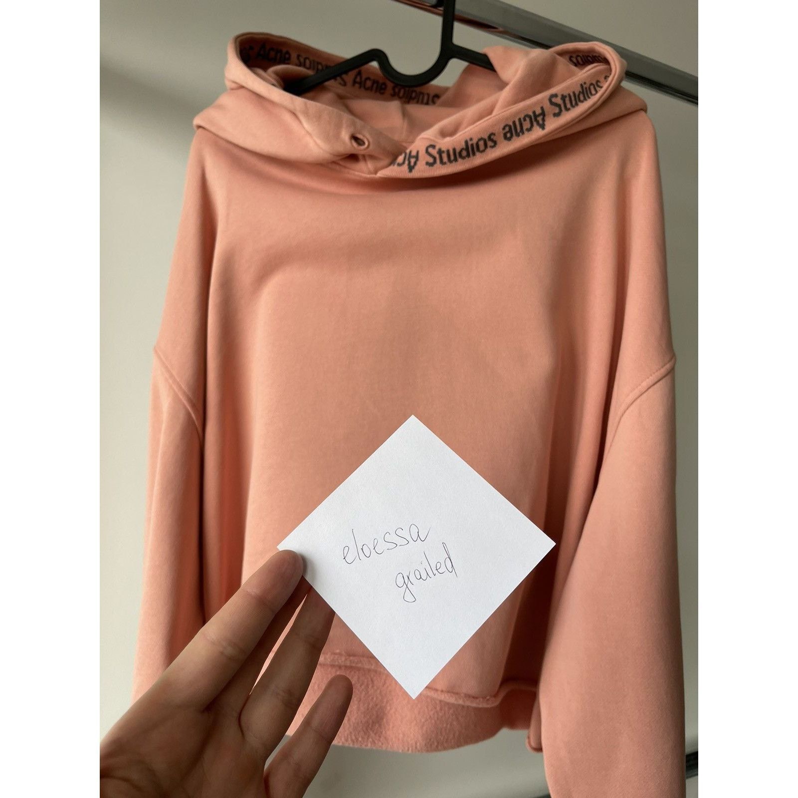 Acne Studios Acne studios hooded logo cropped sweatshirt hoodie Size M / US 6-8 / IT 42-44 - 7 Thumbnail