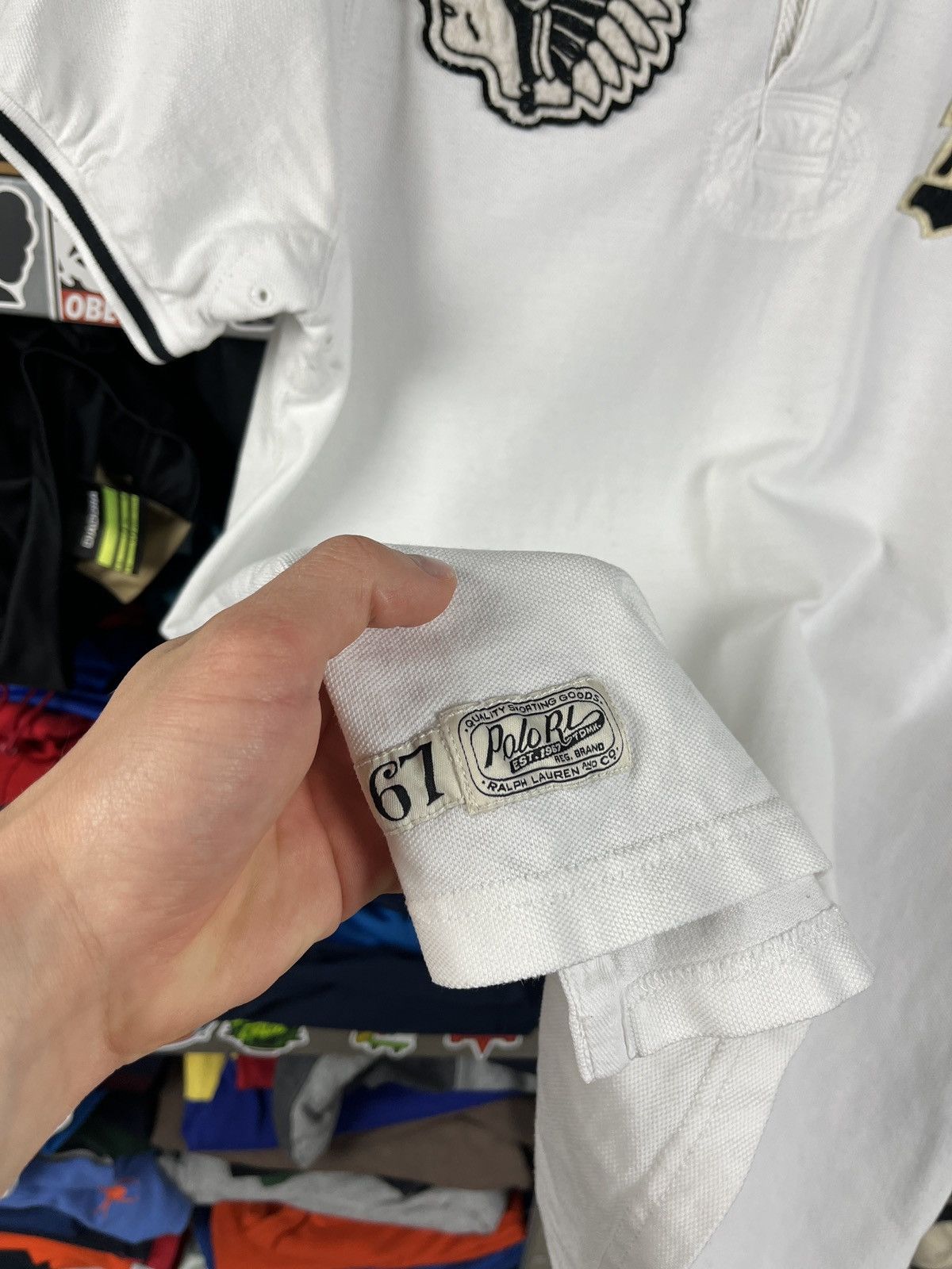 Polo Ralph Lauren × Vintage Polo Ralph Lauren Shirt Indian Head Chief Kief Football Rare Size US M / EU 48-50 / 2 - 5 Thumbnail