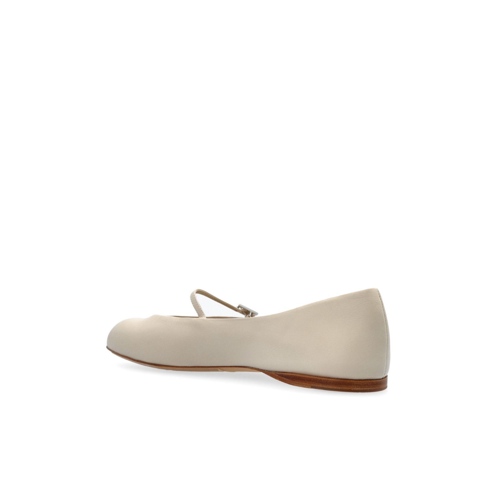 Max Mara MAX MARA Beige Leather Ballerina Flats New & Authentic (Wome Size US 9 / IT 39 - 3 Thumbnail
