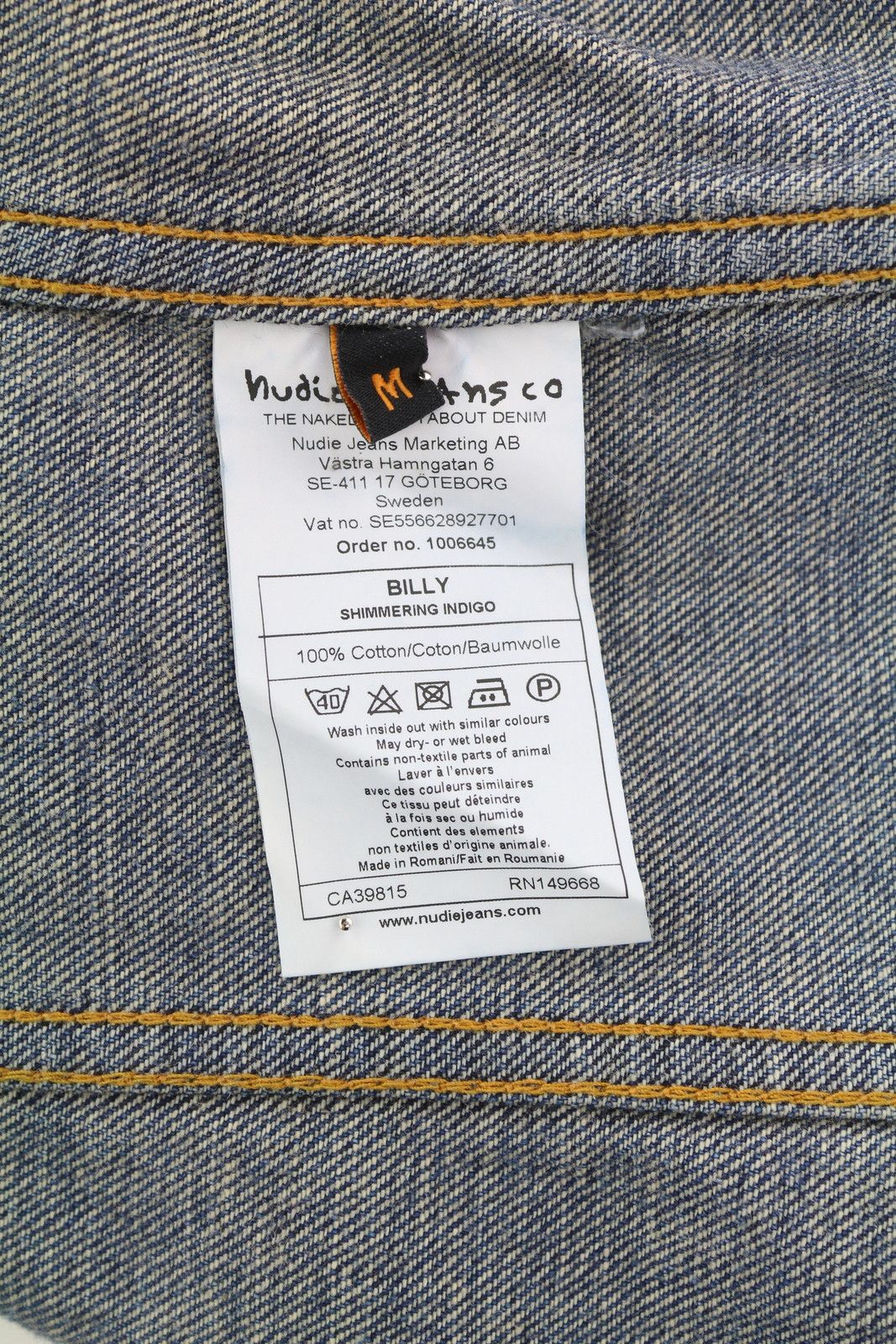 Nudie Jeans BILLY M Shimmering Indigo Button-Up Ripped Denim 85888 Size US M / EU 48-50 / 2 - 5 Thumbnail