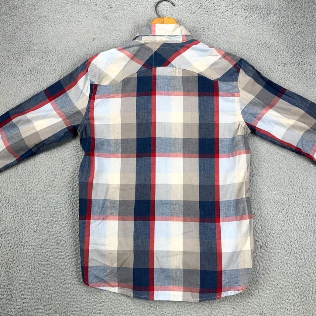 Levi's Levi's Shirt Mens Small Two Horse Brand Blue Red Plaid Western Pearl Snap Pockets Size US S / EU 44-46 / 1 - 3 Thumbnail