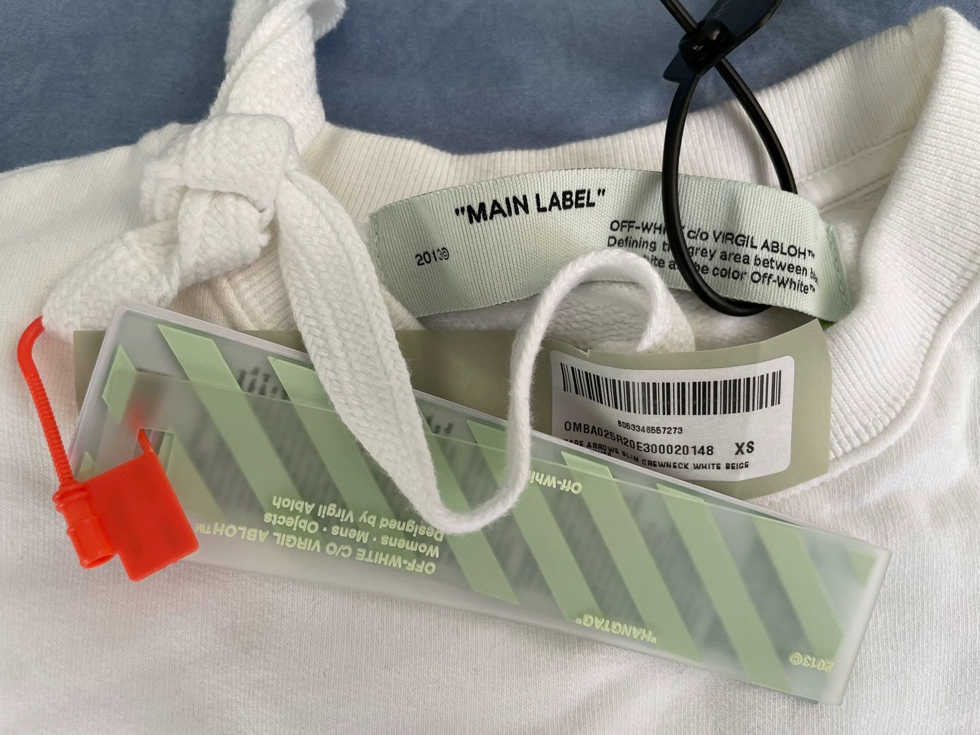Off-White OFF-WHITE Tap Arrows Tape-Print Crewneck XS New Size US XS / EU 42 / 0 - 3 Thumbnail