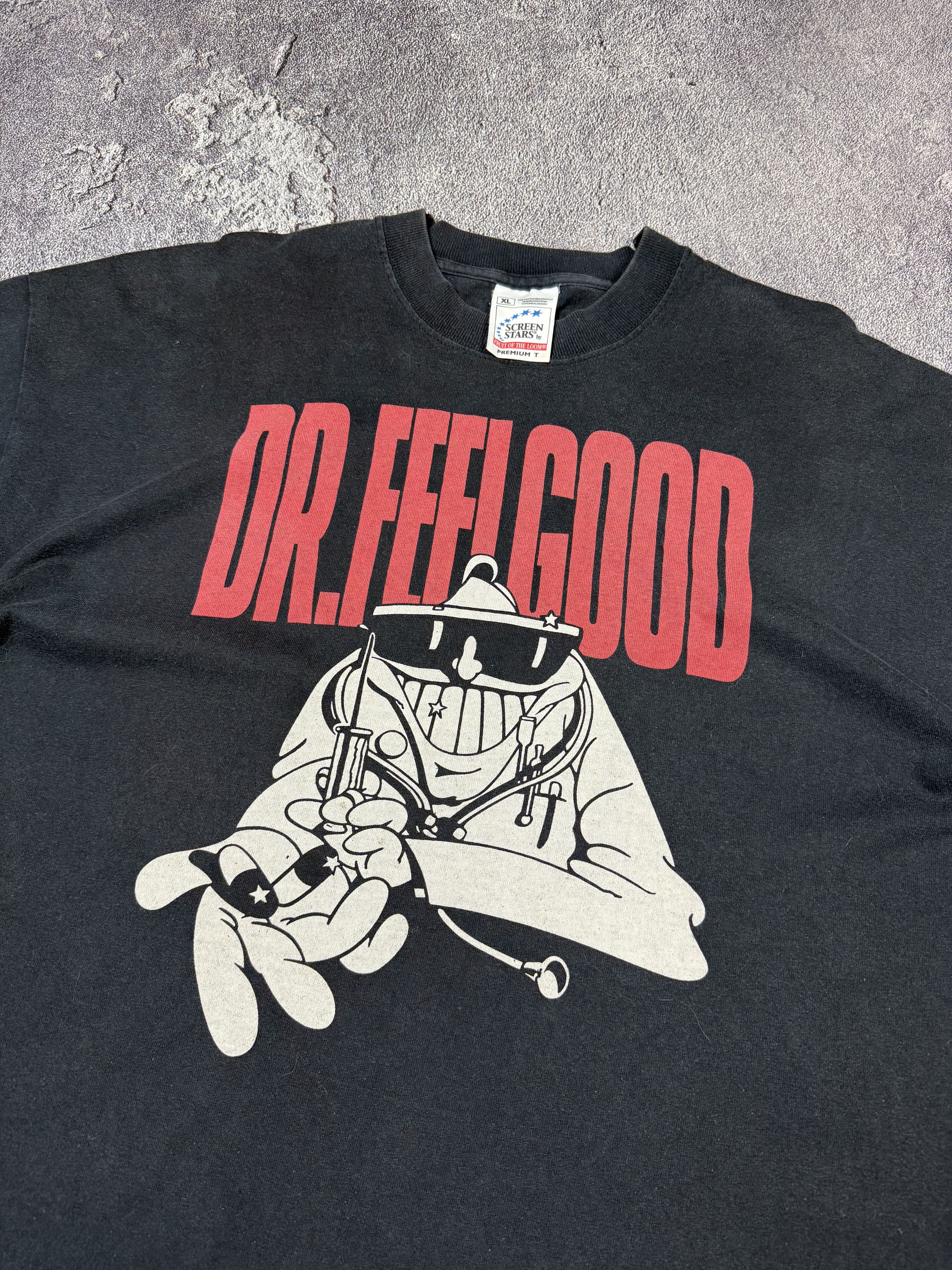 Band Tees Vintage 90s Dr.Feelgood Black Rock Band Tee Size US L / EU 52-54 / 3 - 3 Thumbnail