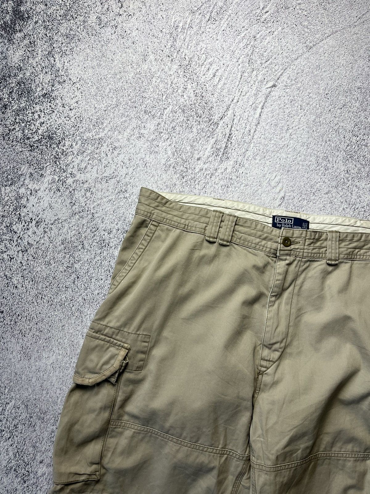 Polo Ralph Lauren Vintage Polo Ralph Lauren Distressed Cargo Shorts double kne Size US 42 / EU 58 - 6 Thumbnail