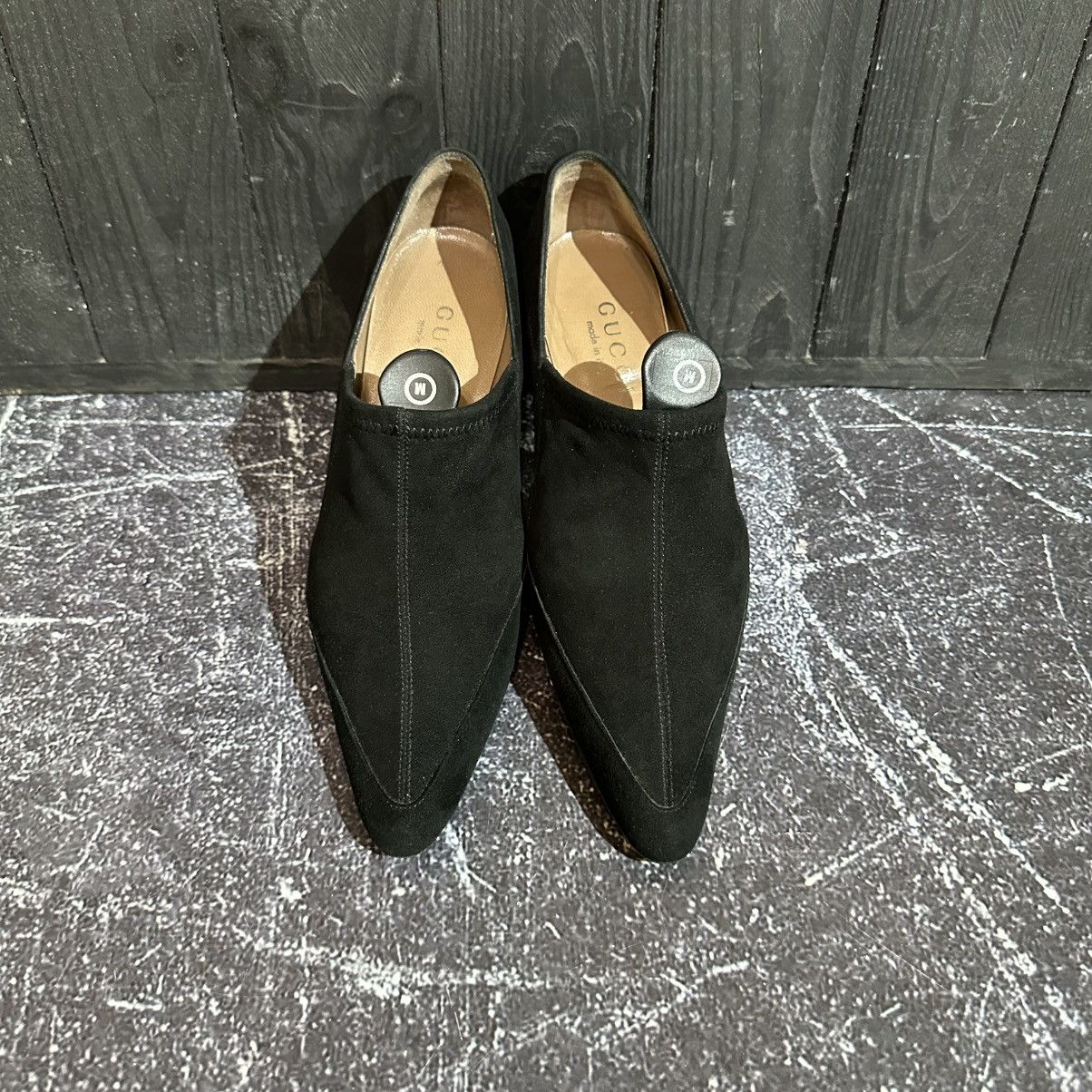 Gucci GUCCI - Women’s Black Suede Heels pumps Size 35C Size US 5 / IT 35 - 6 Thumbnail