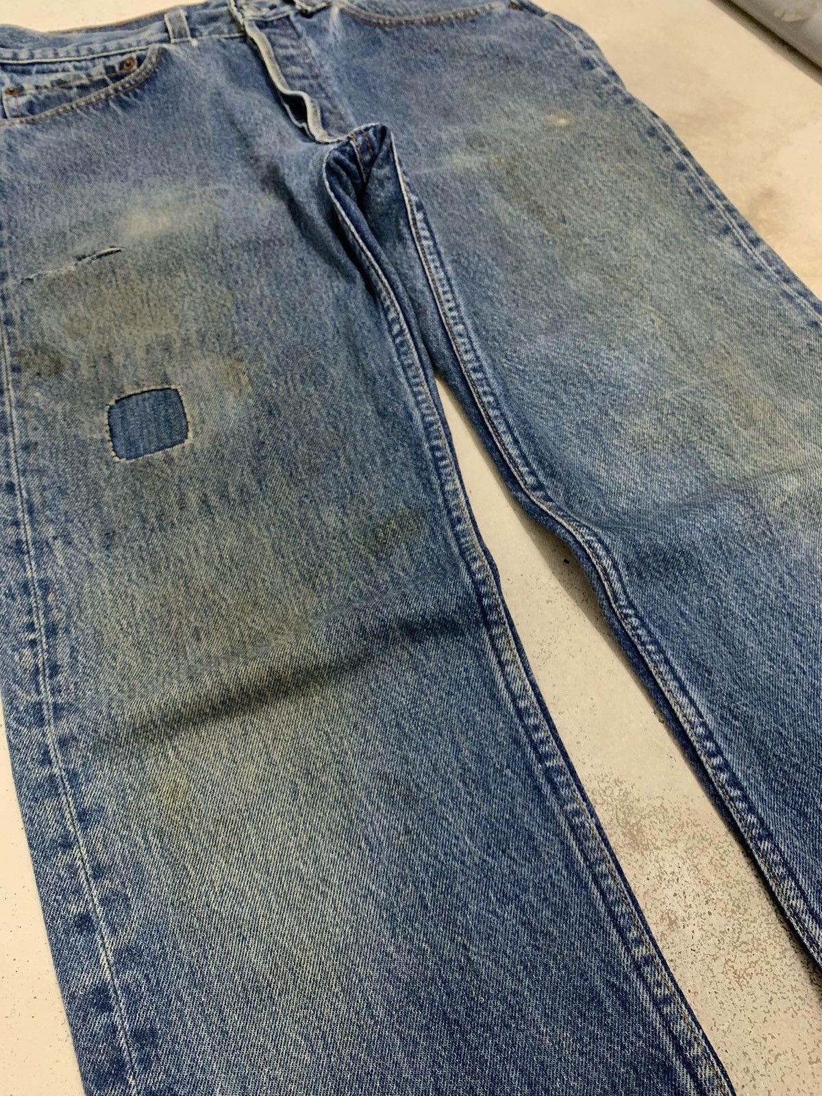 Levi's Levis 501 Vintage Muddy Patch Distressed Denim Size US 30 / EU 46 - 7 Thumbnail