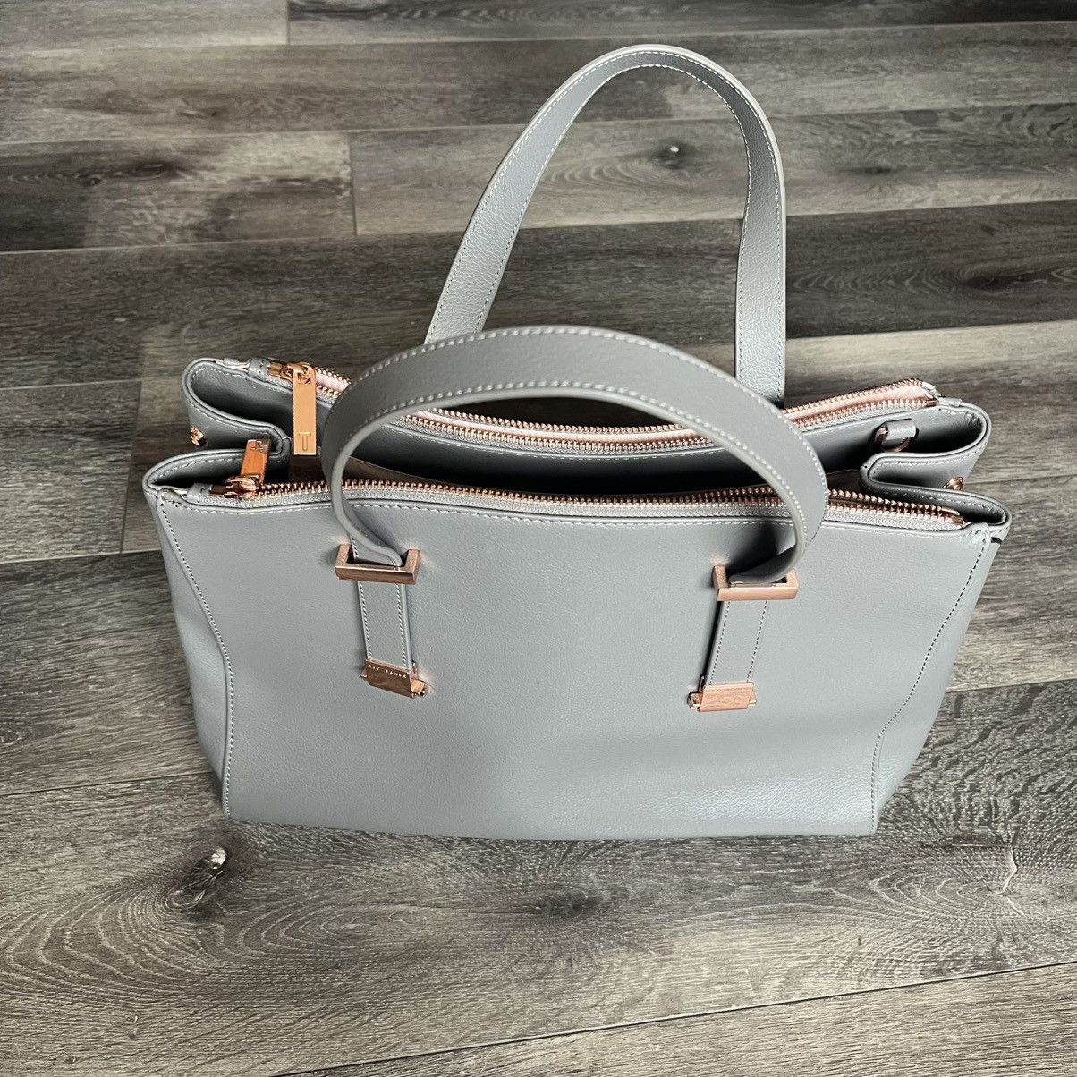 Ted Baker Ted Baker London Grey Leather Shoulder Bag Handheld Size ONE SIZE - 2 Thumbnail