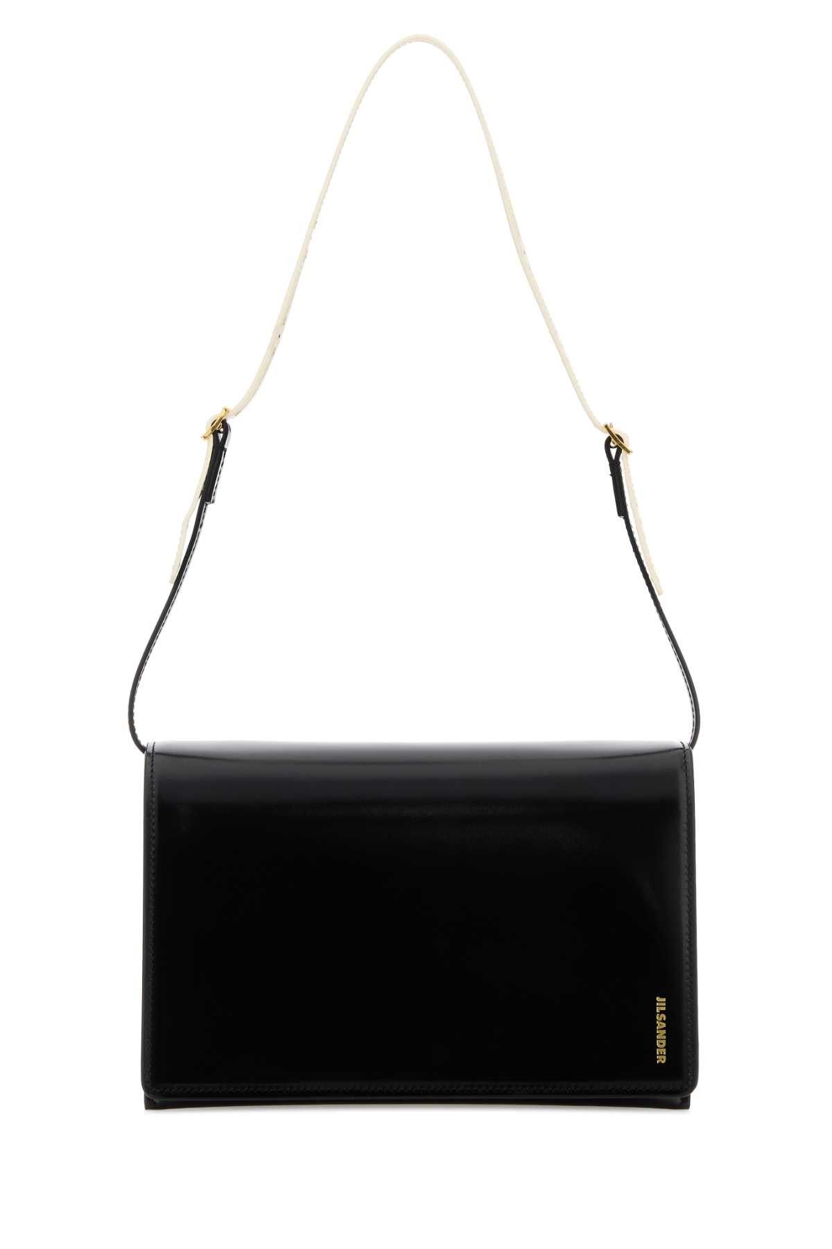 Jil Sander Black Leather Small File Shoulder Bag Size ONE SIZE - 1 Thumbnail
