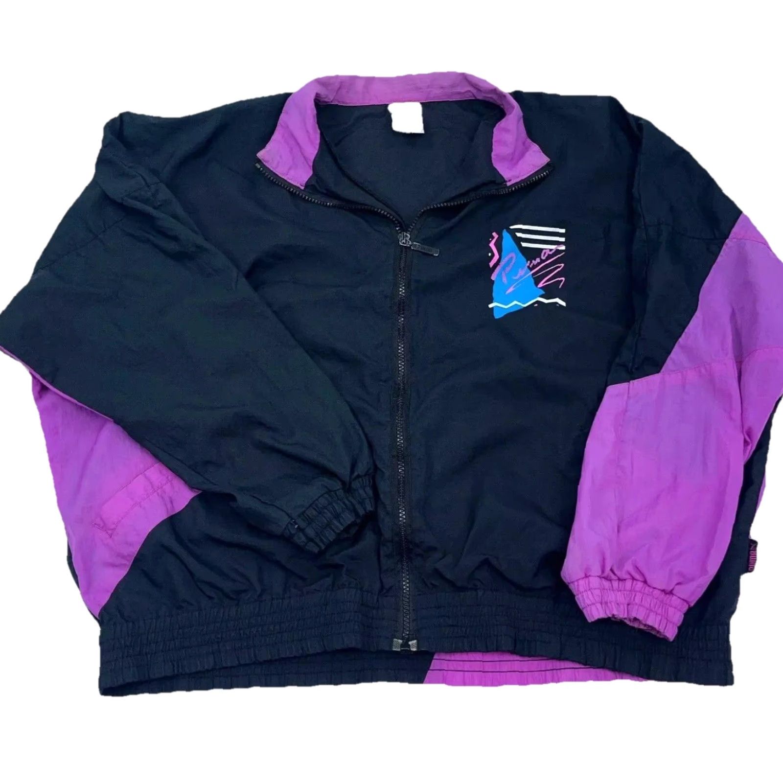 Puma VINTAGE Puma Jacket Women Large Pink Black Windbreaker Track Suit 90s Warm Up Size L / US 10 / IT 46 - 2 Thumbnail