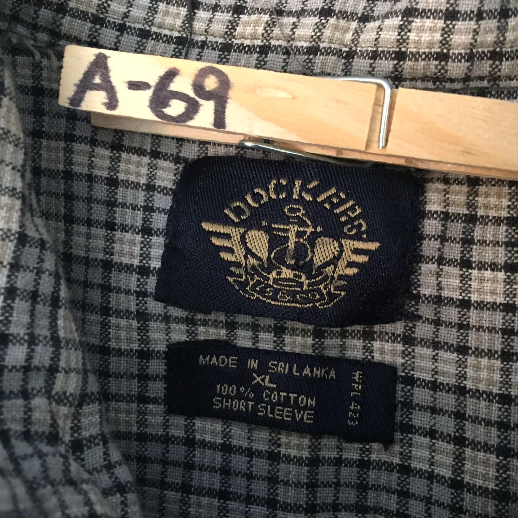 Dockers DOCKERS Shirt Mens XL Blue Check Short Sleeve Button-Up Casual Size US XL / EU 56 / 4 - 8 Thumbnail