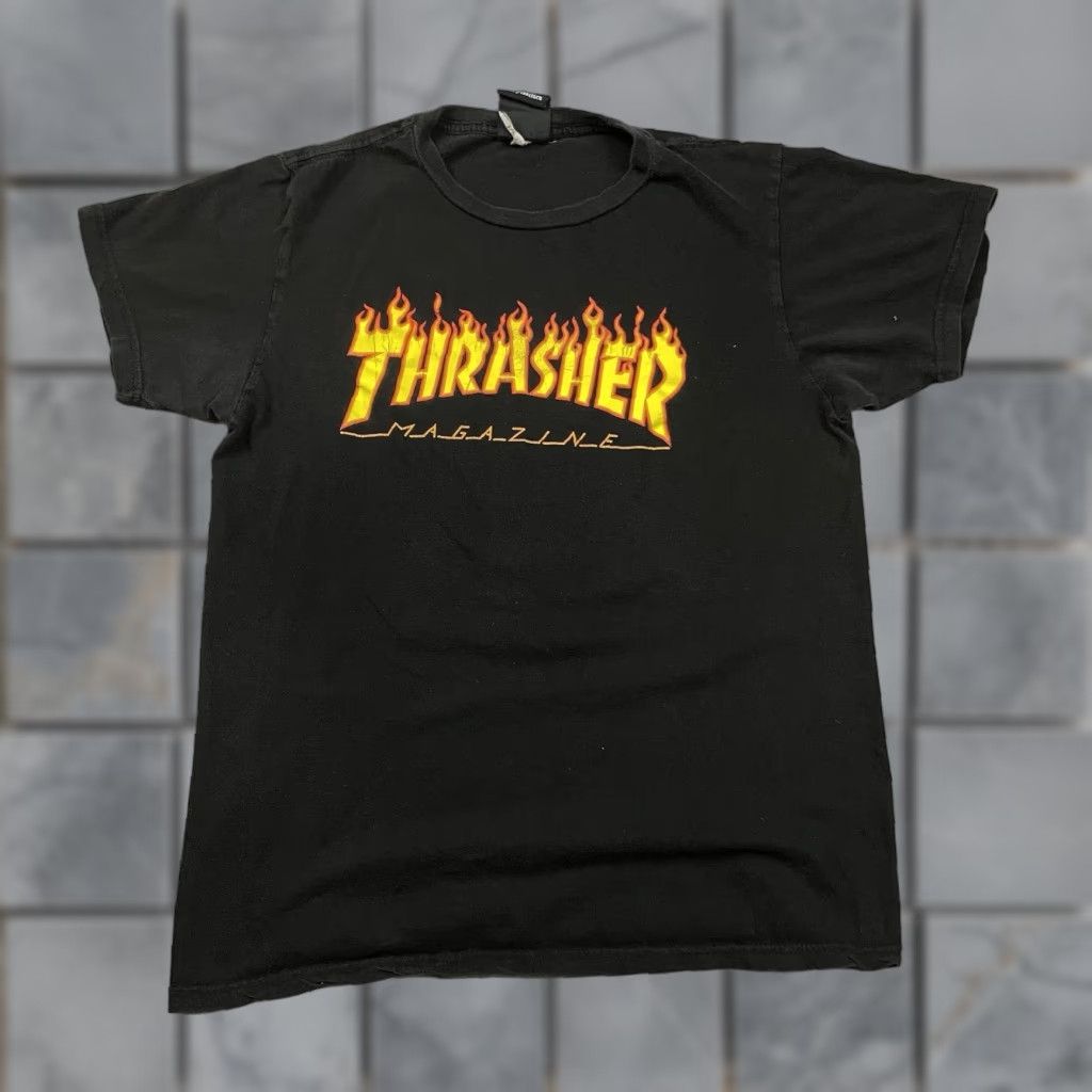 Thrasher Thrasher T-Shirt Adult Small Black Logo Graphic Crew Neck Skate Men's Shirt Short Sleeve, Thrasher, Black, Graphic, Logo, Skateboarding, 2010-2019 Size US S / EU 44-46 / 1 - 1 Thumbnail