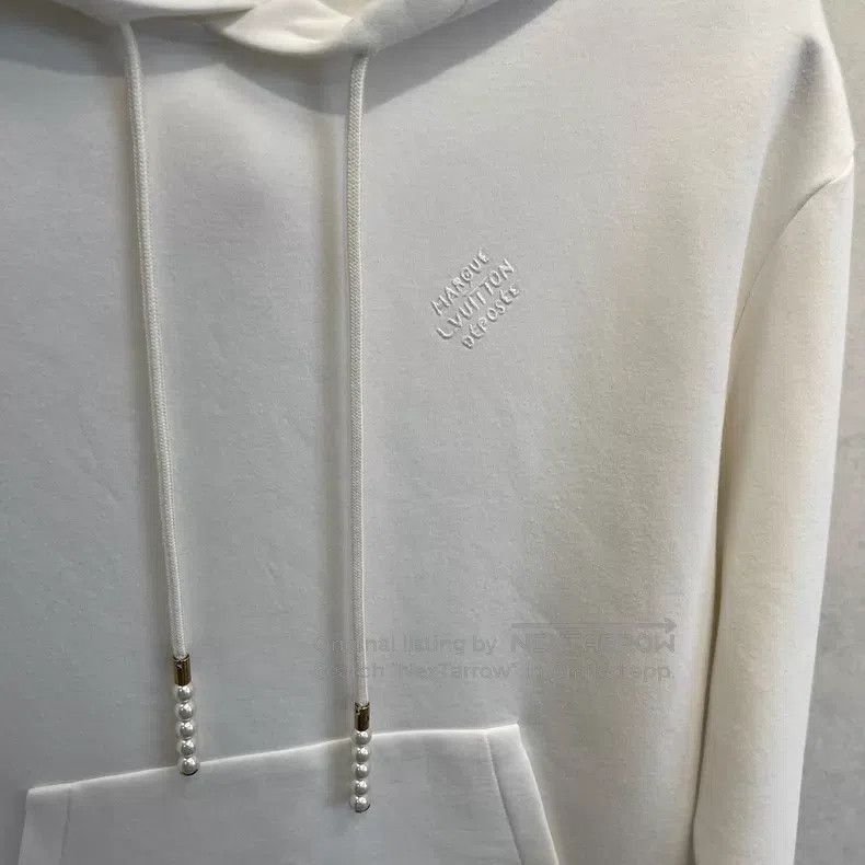 Louis Vuitton Louis Vuitton Hooded sweatshirt with logo embroidered pear Size US L / EU 52-54 / 3 - 3 Thumbnail