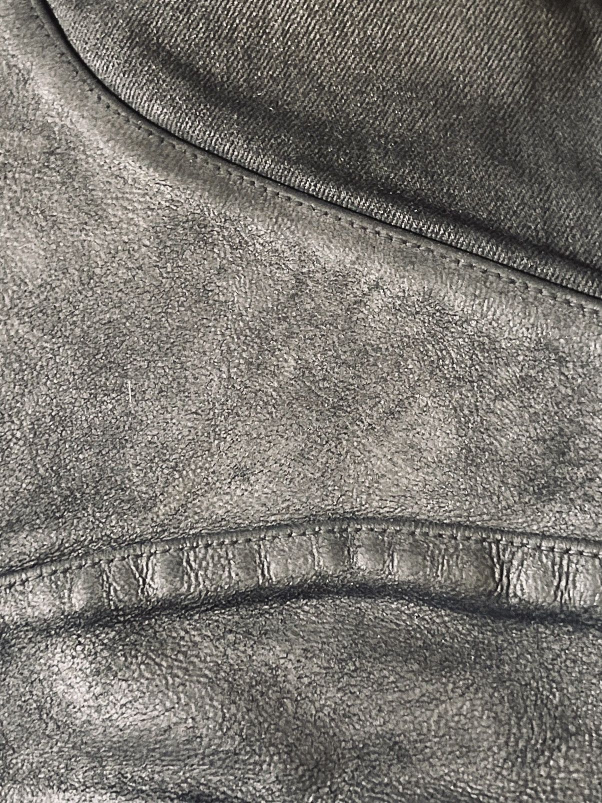 Balmain Balmain Waxed/Leather Paneled Biker Jeans Size US 30 / EU 46 - 7 Thumbnail