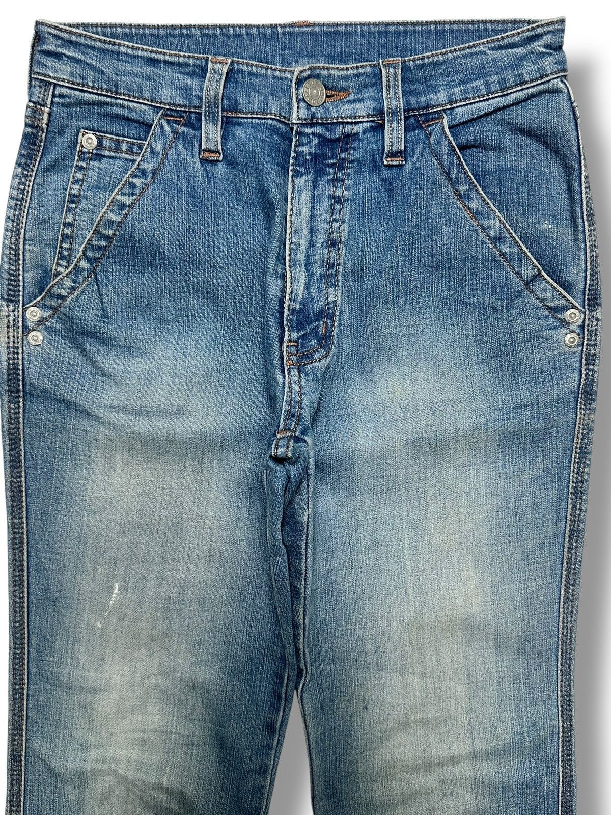 Japanese Brand Vintage Vibes with Palette United Flared Denim Faded Jeans Size US 27 - 2 Thumbnail