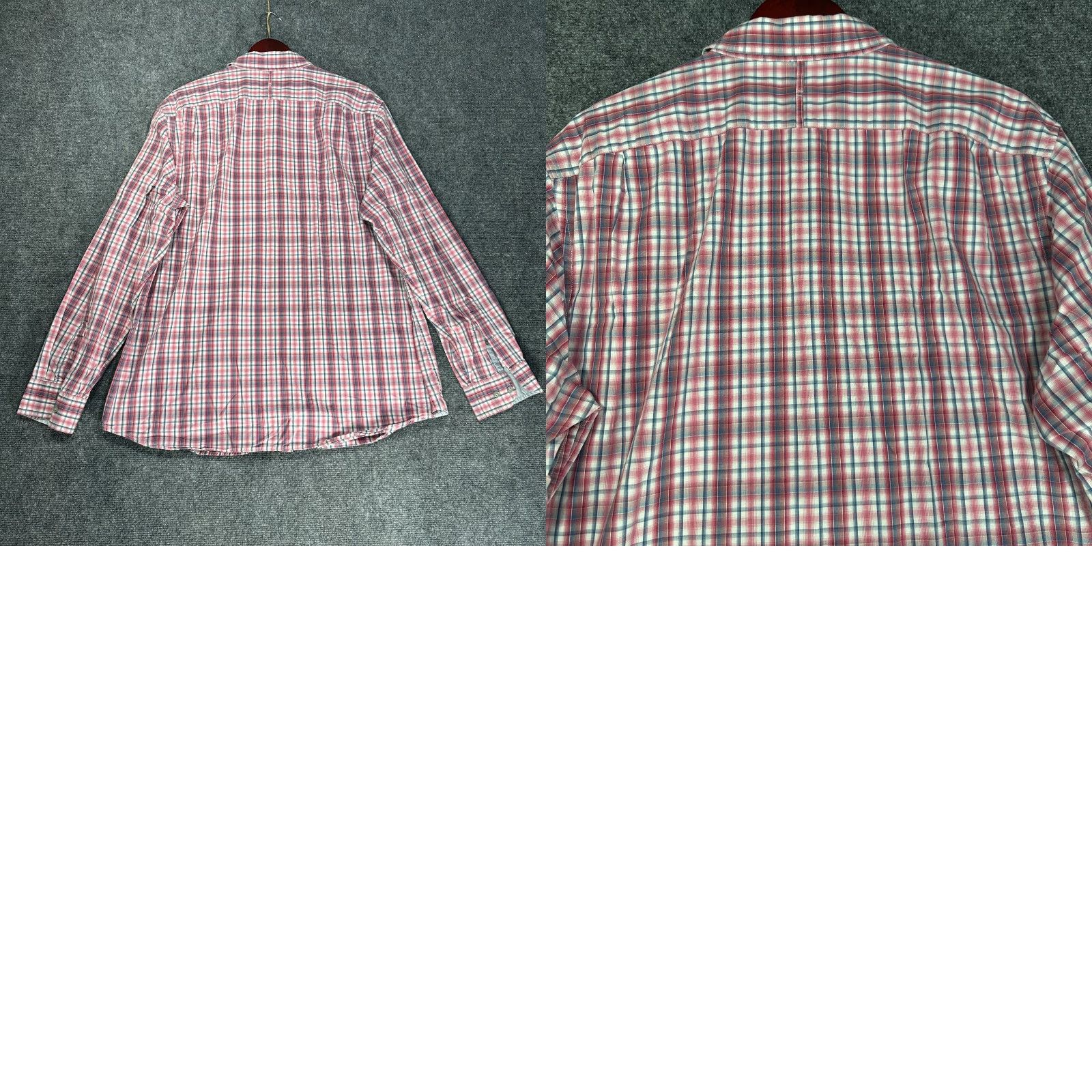 Banana Republic Banana Republic Shirt Mens XL Raspberry Plaid Cotton Button Up Pockets Size US XL / EU 56 / 4 - 8 Thumbnail