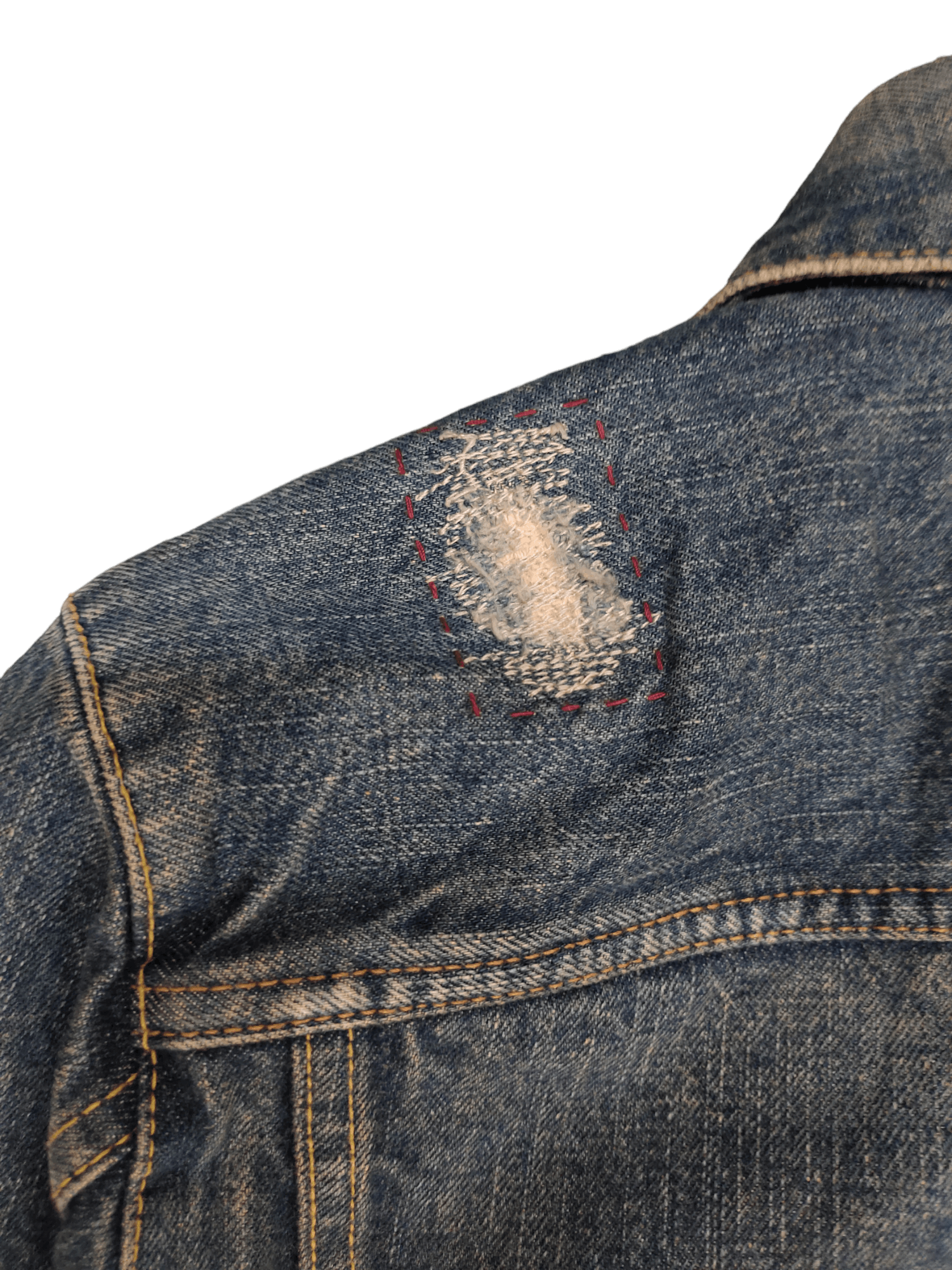 If Six Was Nine Rico Japan Double Pocket Distress Faded Denim Jacket Size US M / EU 48-50 / 2 - 15 Thumbnail