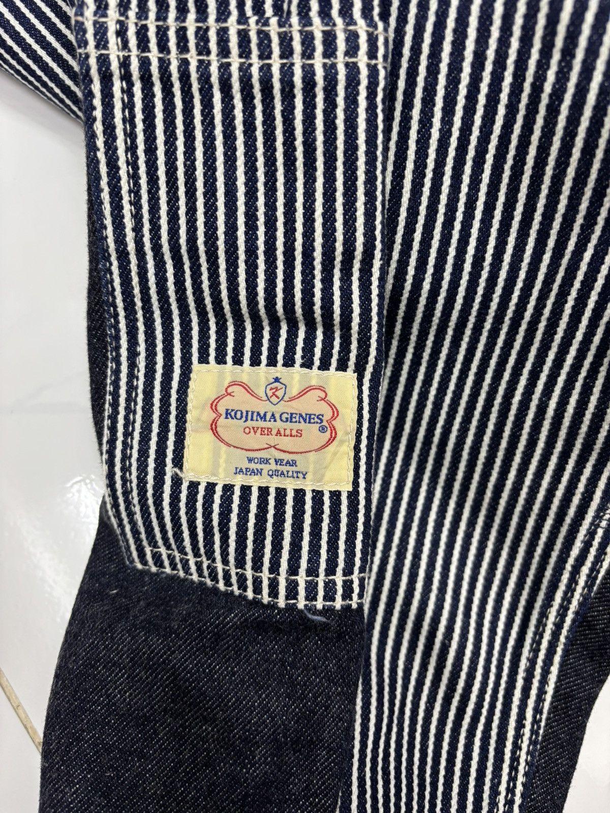 Kapital KOJIMA GENES Hickory Stripe Reconstructed Work Wear Jeans Size US 36 / EU 52 - 12 Thumbnail