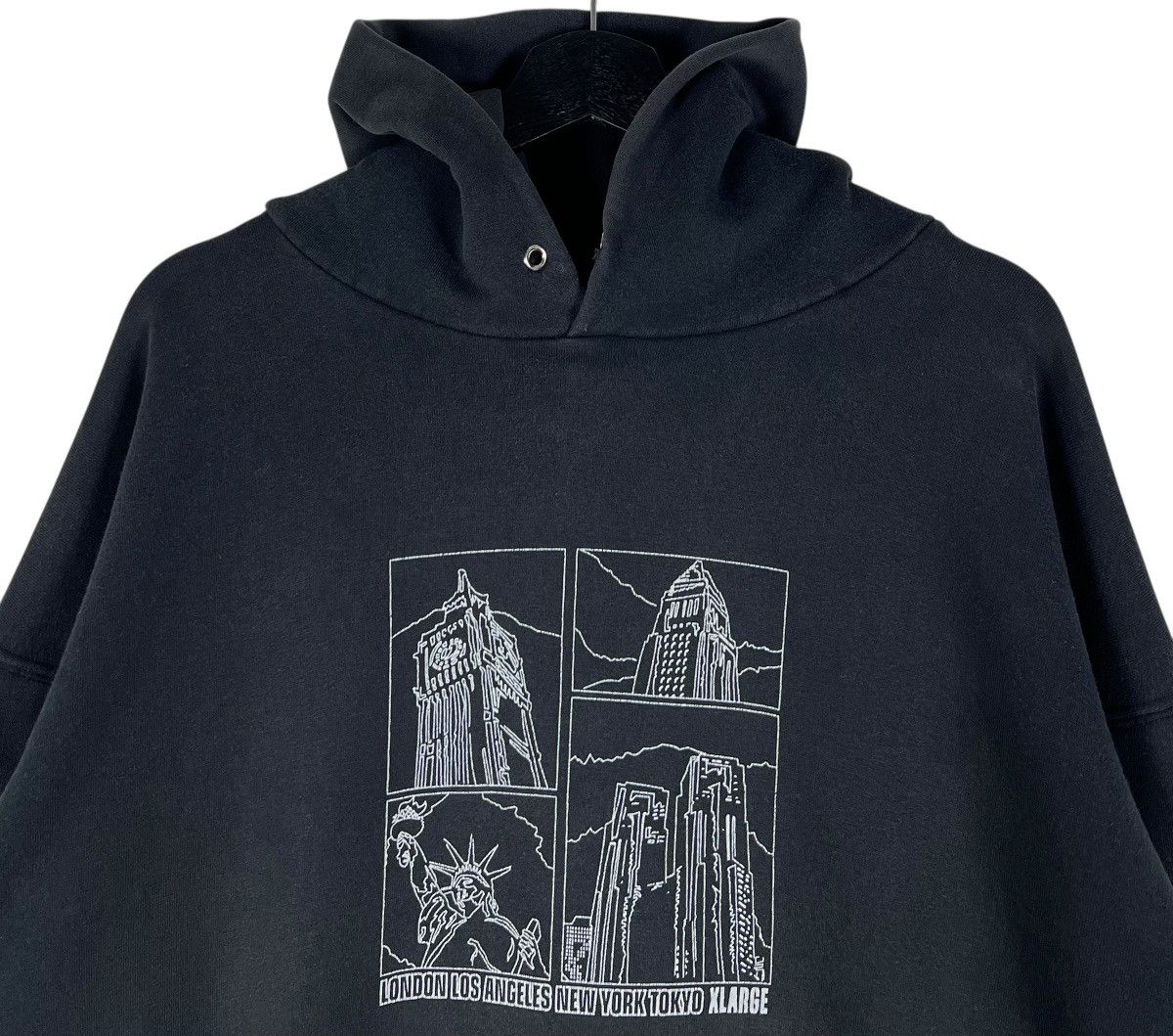 Xlarge Vintage Distressed X-Large LONDON LA NY TOKYO Hoodie Size US XL / EU 56 / 4 - 4 Thumbnail