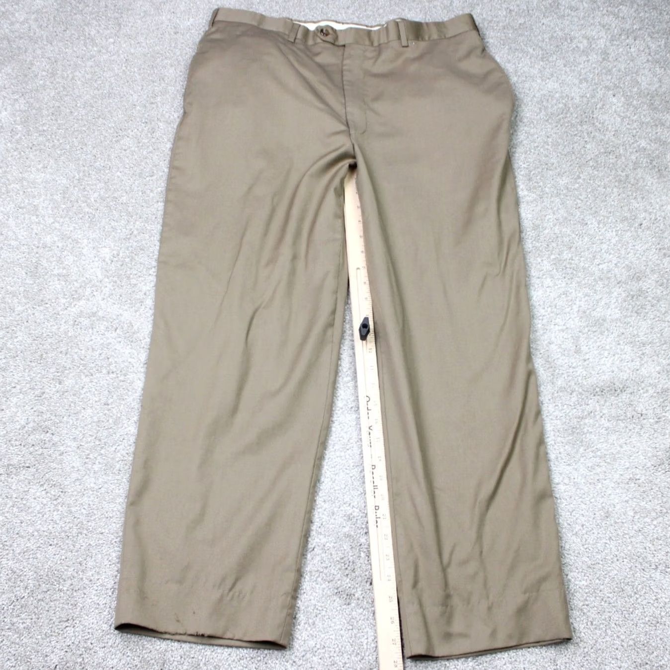 Jos. A. Bank Jos. A. Bank Pants Mens 38 Beige Signature Collection 100% Wool Flat Front Dress Pants Slim? Regular Rise Mid? Not adding. Size US 38 / EU 54 - 2 Thumbnail