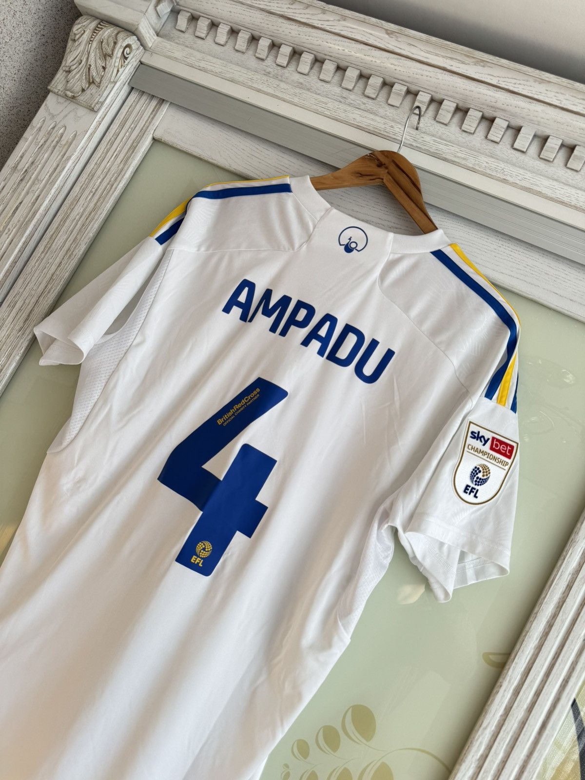 Adidas Ethan Ampadu Leeds United 2022-2023 Home Soccer Jersey Kit Size US XL / EU 56 / 4 - 7 Thumbnail