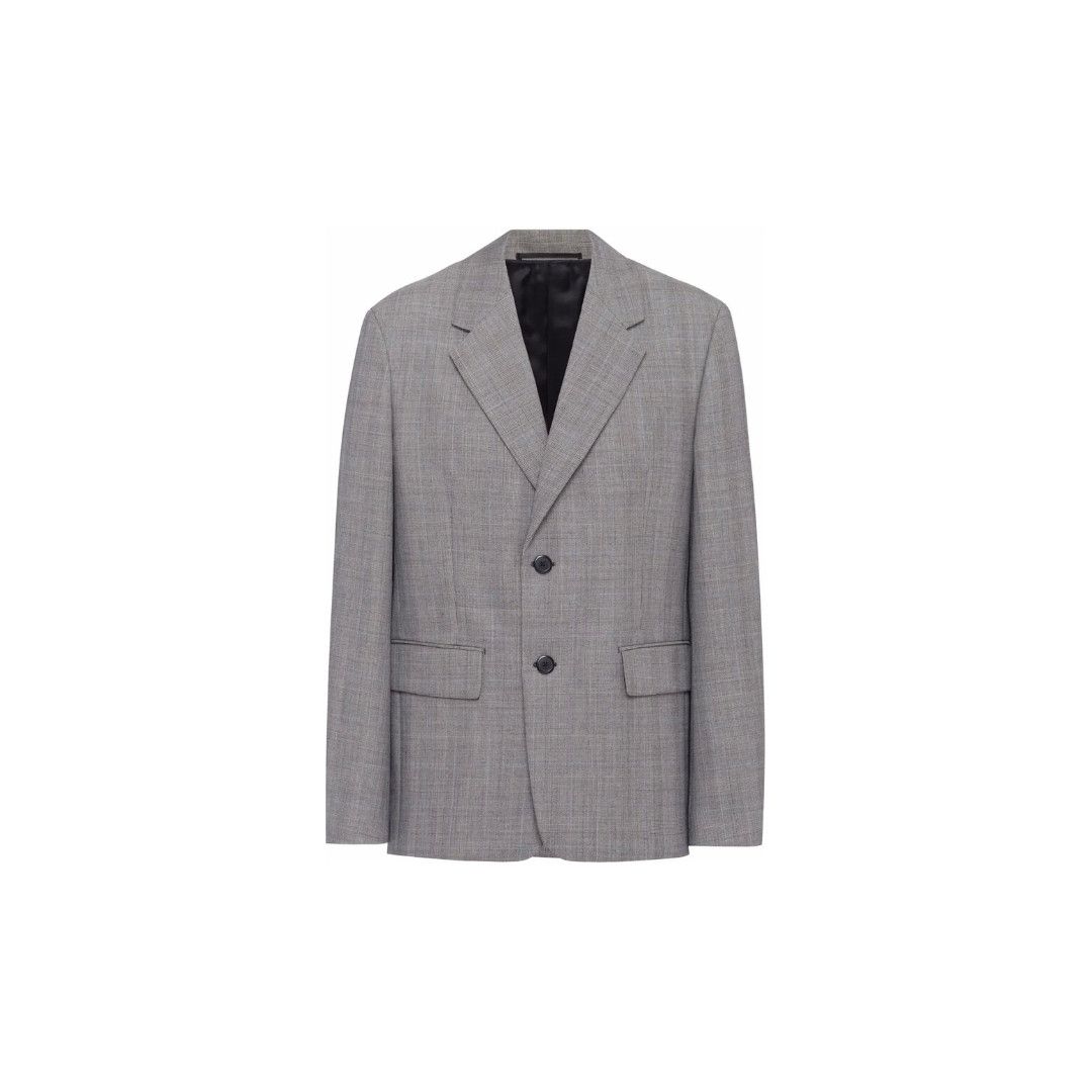 Prada o1bcso1str1025 Single-Breasted Jacket in Grey Size US L / EU 52-54 / 3 - 1 Thumbnail